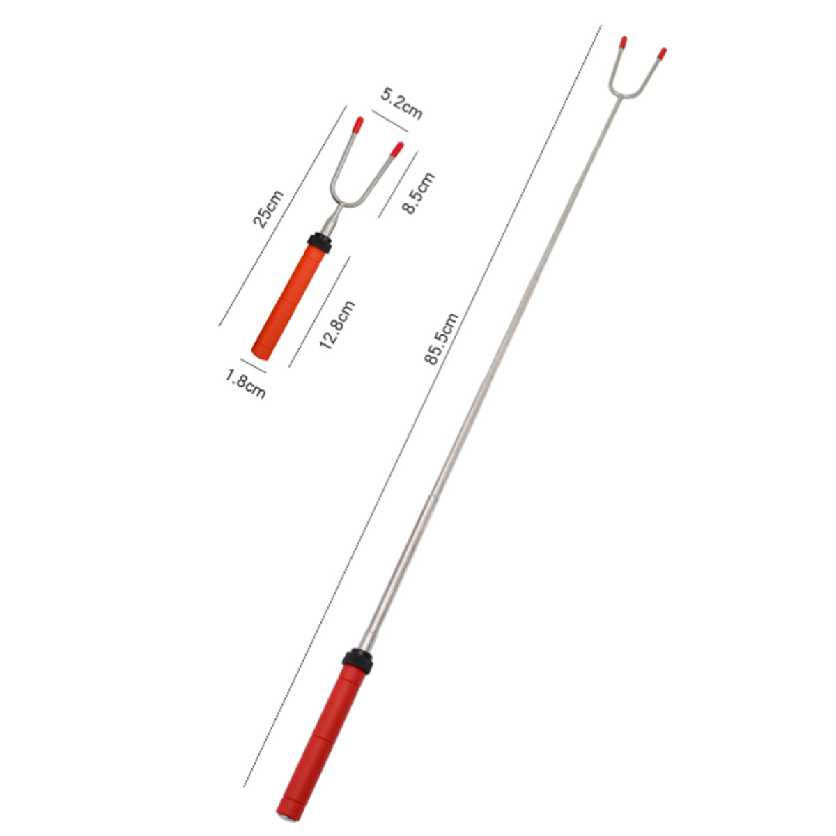 Telescopic Roasting Fork with Rubber Grip Handle 8