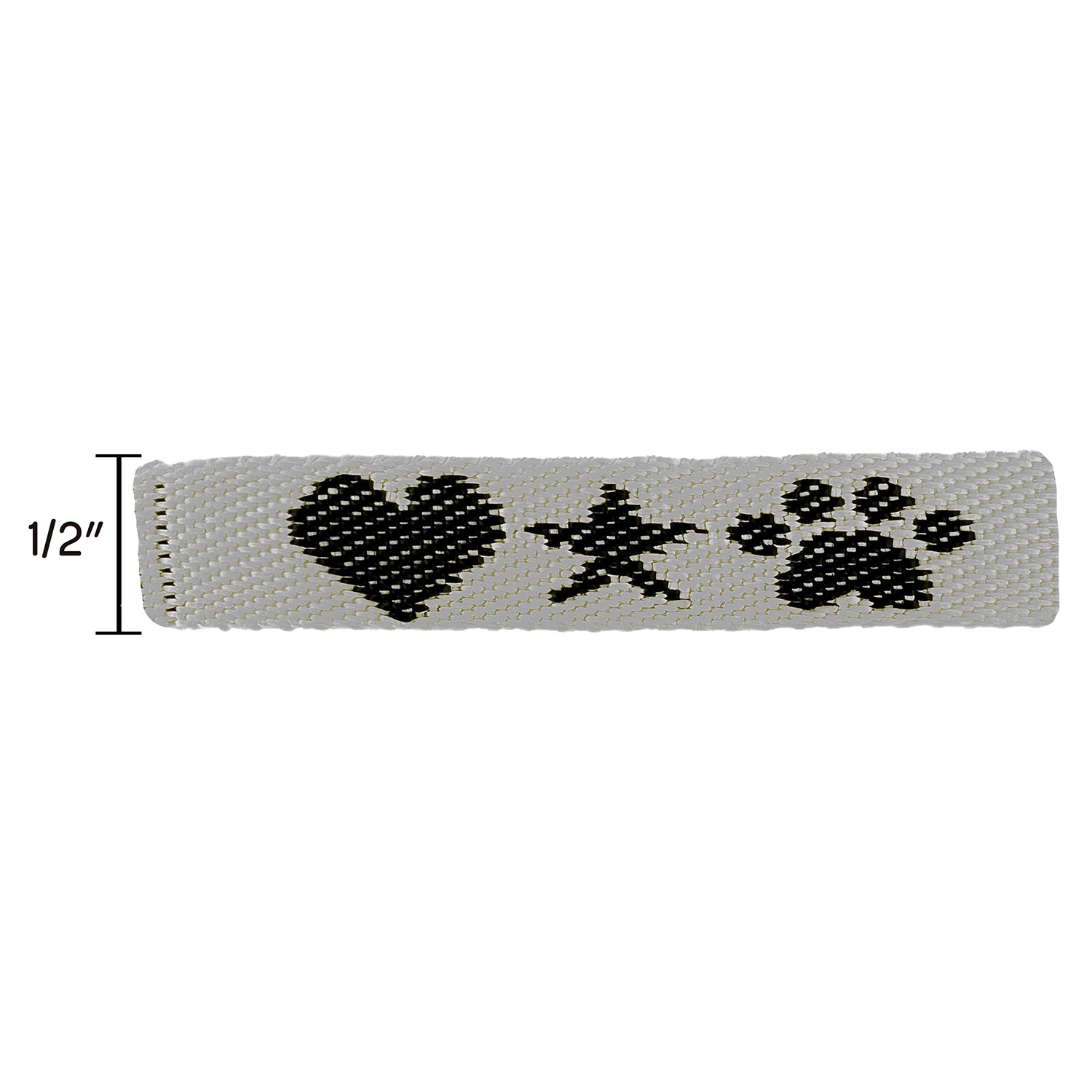 1/2" Woven Wristband w/ Clear Slide Closure - "Platinum" Weave 23