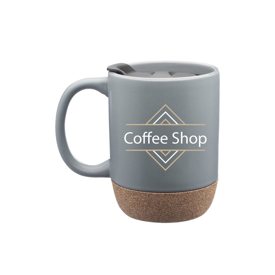 Ceramic Mug with Cork Bottom, 13 oz. 10