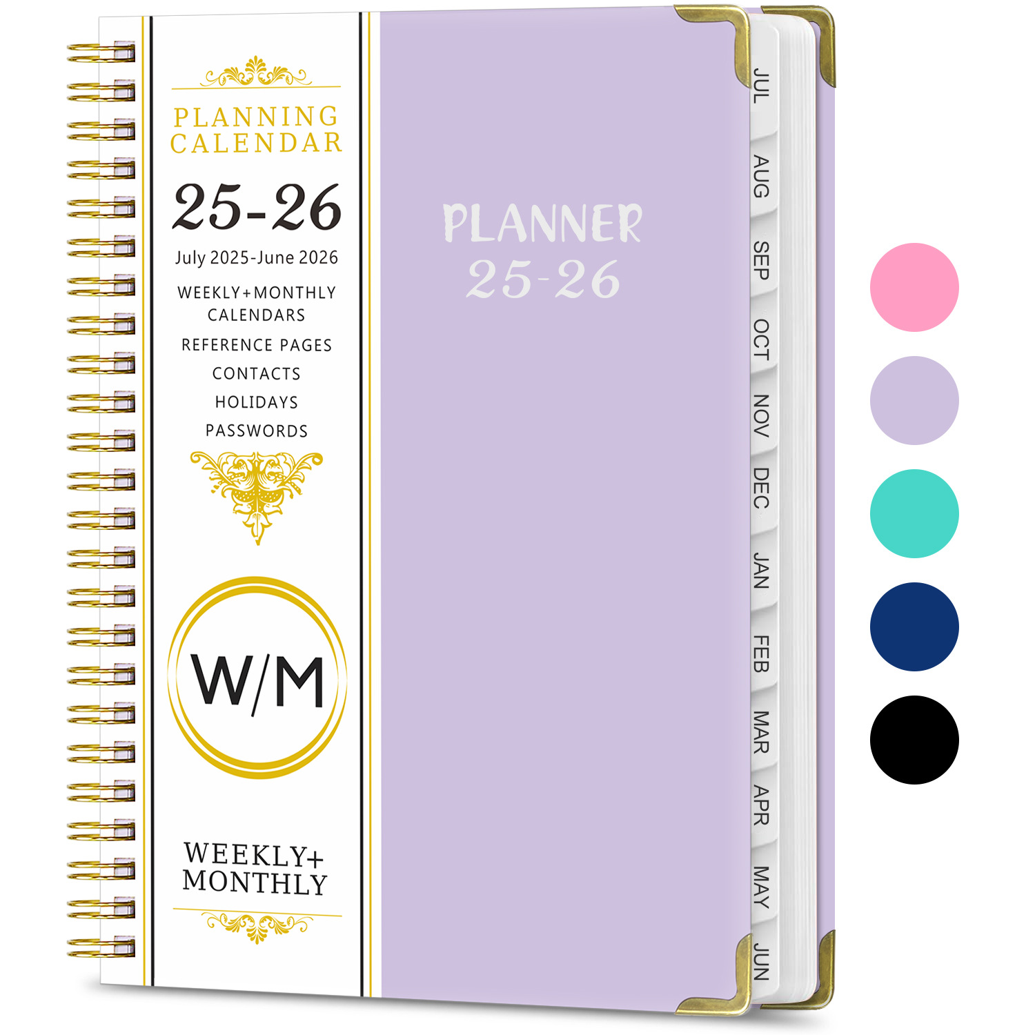 July 2025 June 2026 A5 Spiral Planner Notebook Monthly Book 2