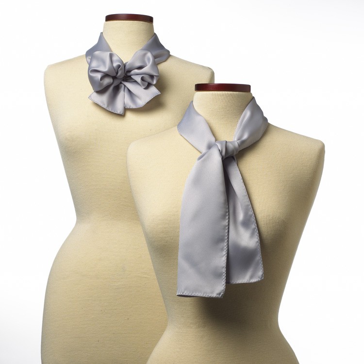 Grey Silk 10" x 54" Scarf 2