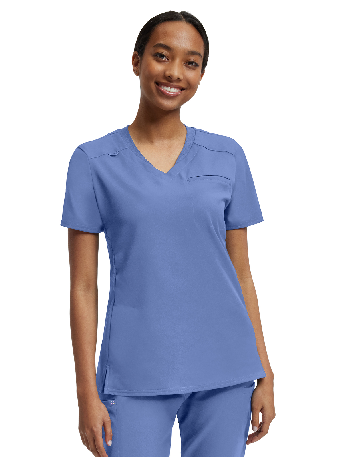 White Cross - VIBE - Women's Two-Pocket Knit Collar V-Neck Top 11