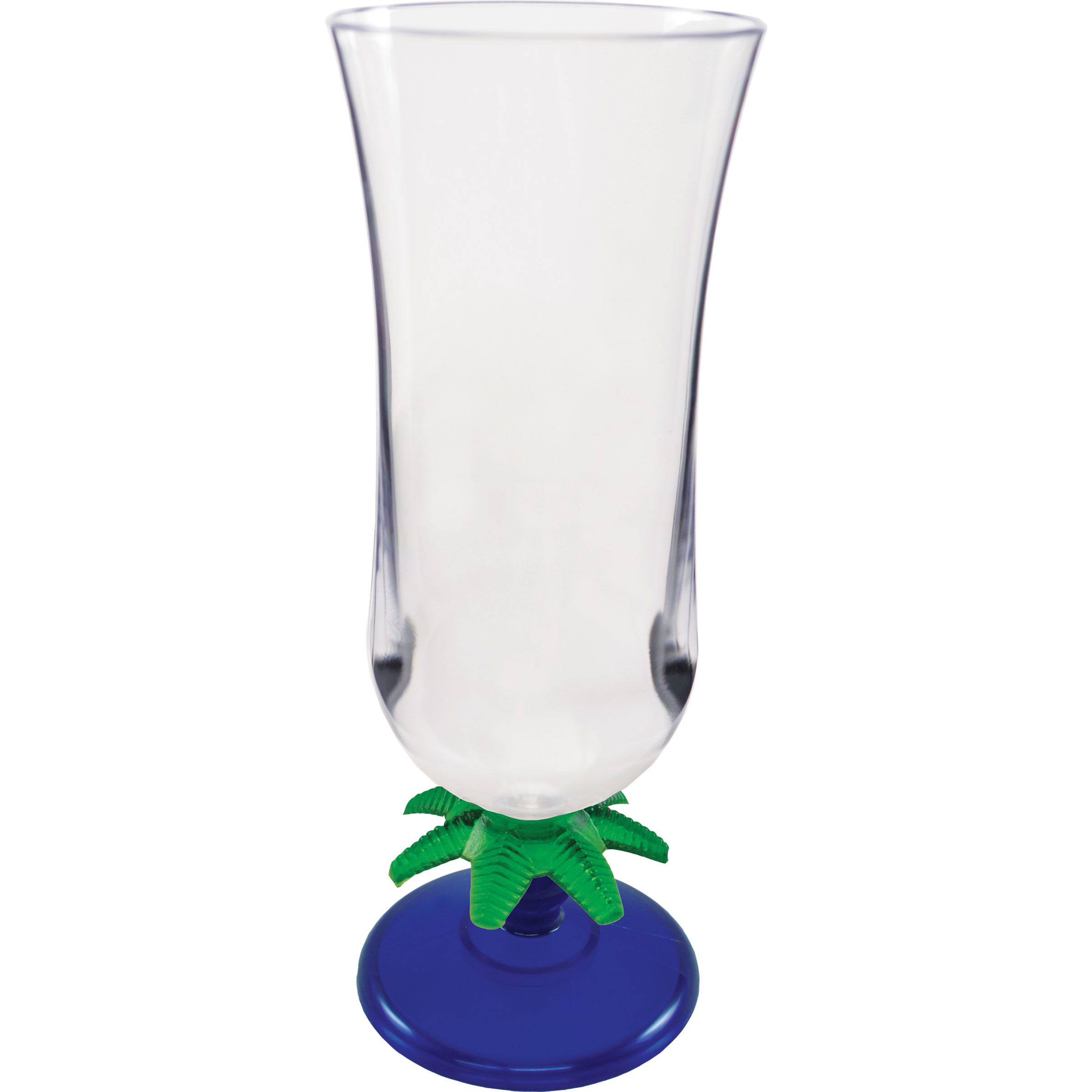 15oz Palm Tree Stem Plastic Hurricane Glass 21