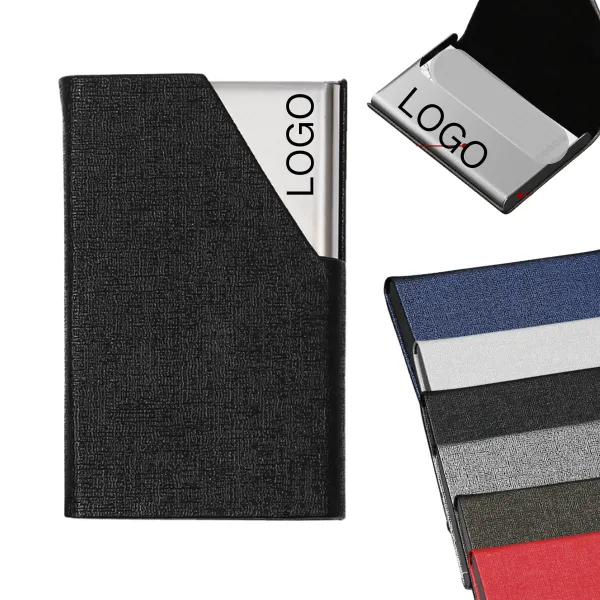 PU Leather Flap Magnetic Business Card Holder 1
