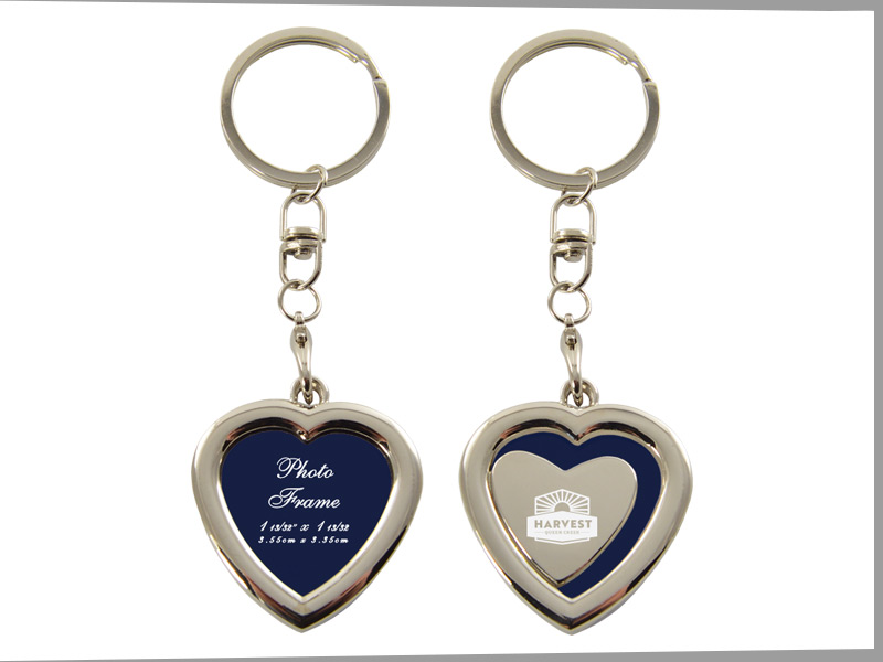 Memories Heart Shaped Photo Key Chain