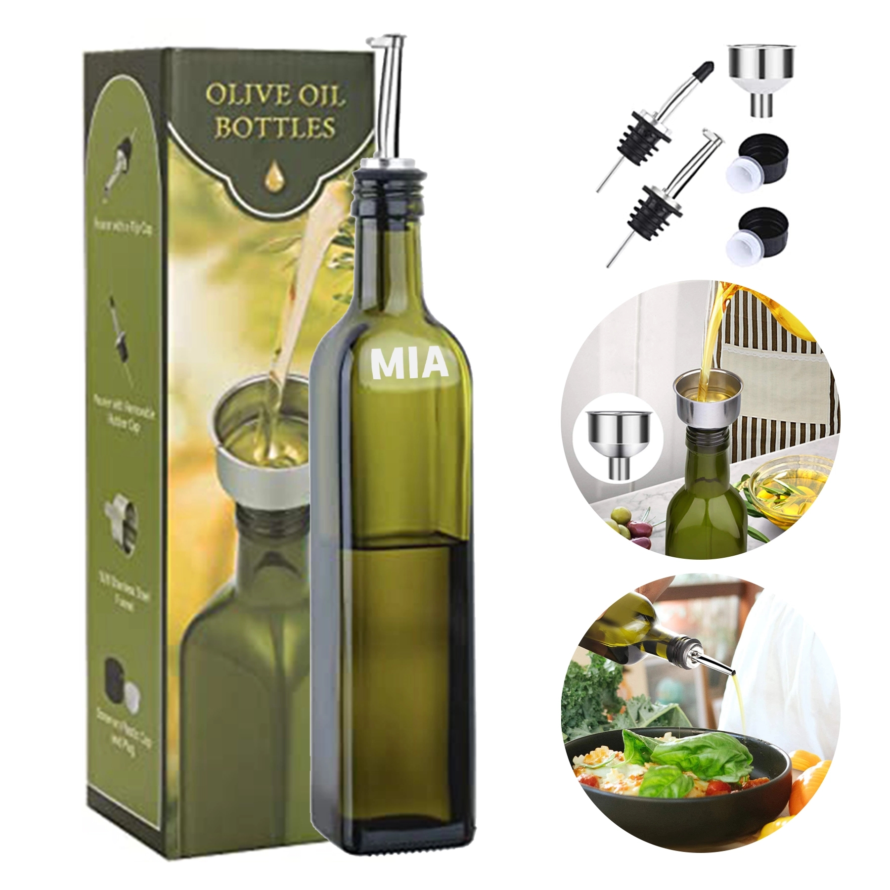 17Oz Glass Olive Oil Bottle Dispenser 1