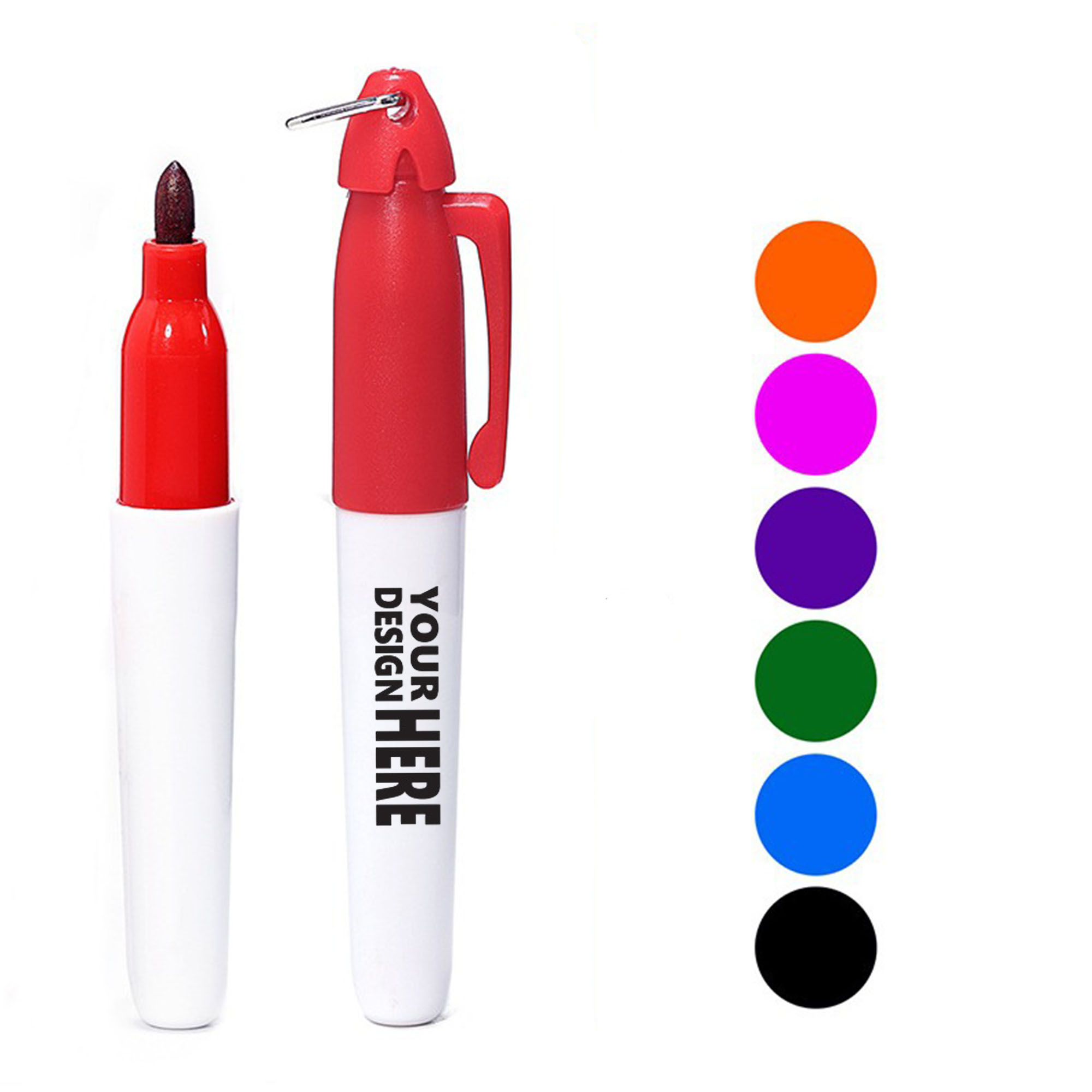 Golf Ball Line Marker Pen With Keychain Clip 2