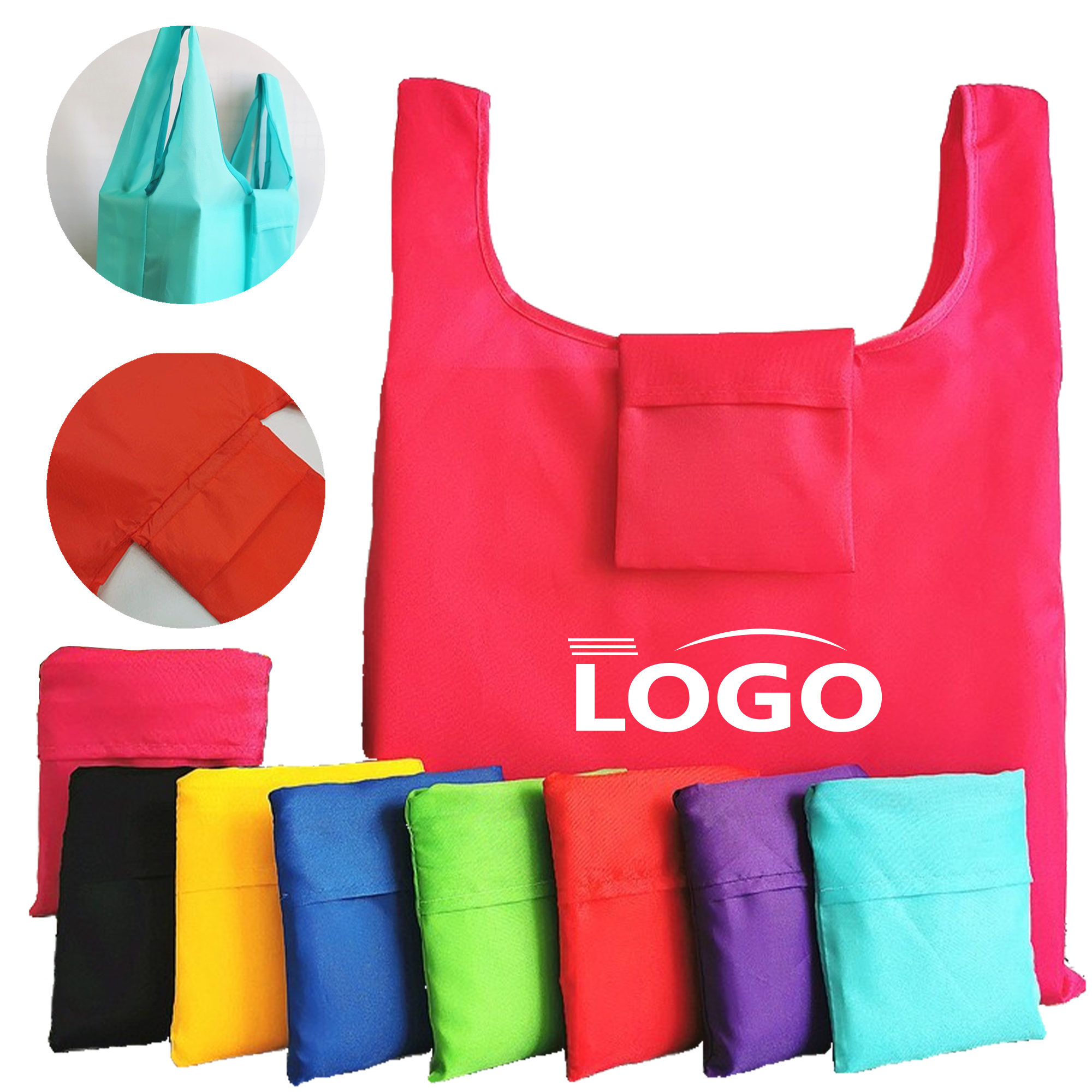 Foldable Non-Woven Tote Bag with Portable Pouch 2