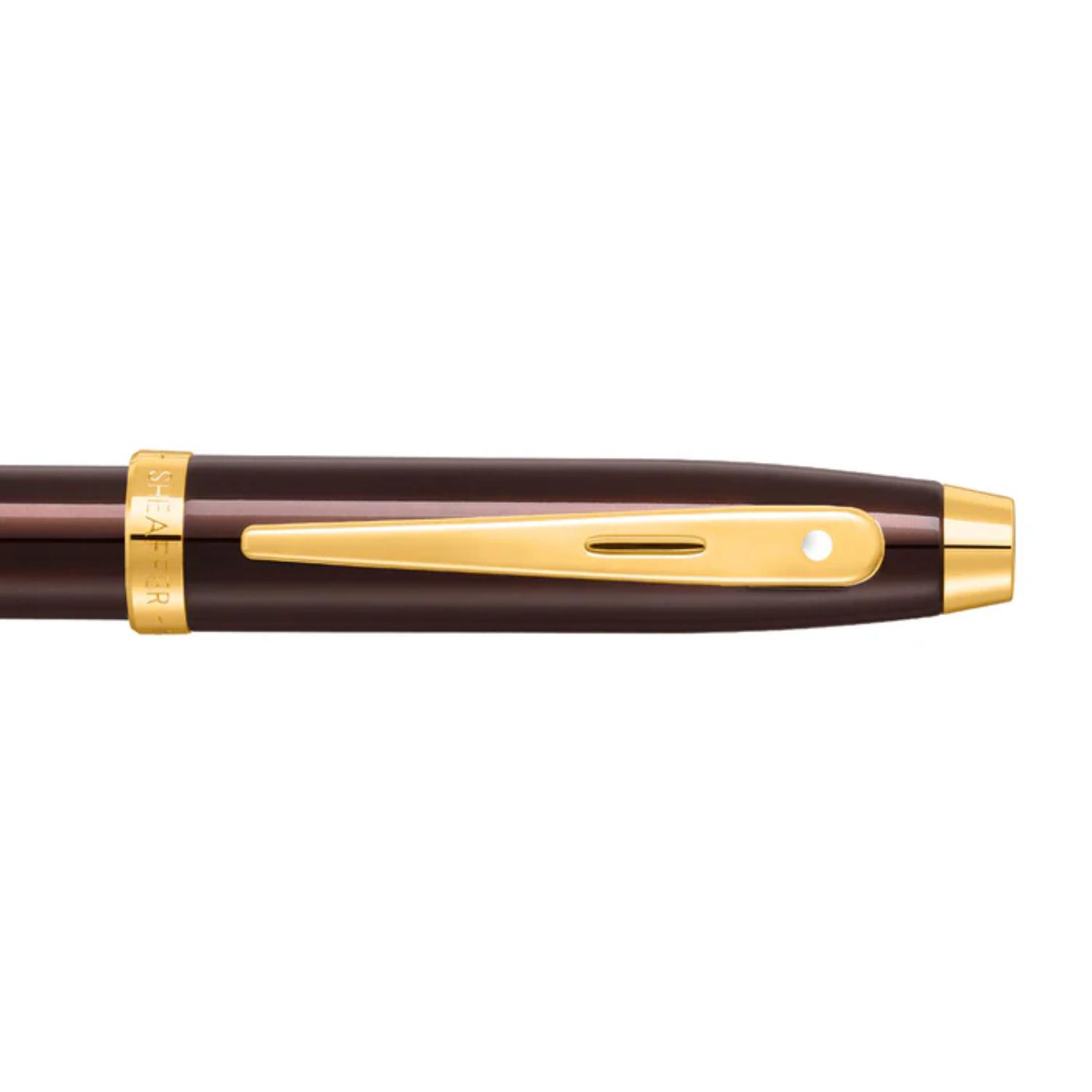 SHEAFFER® 100 9370 Glossy Coffee Brown Executive Ballpoint Pen w/ Gift Box 6