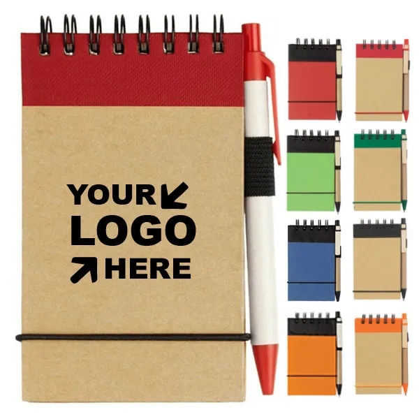 Eco Recycled Jotter Notepad With Pen 2