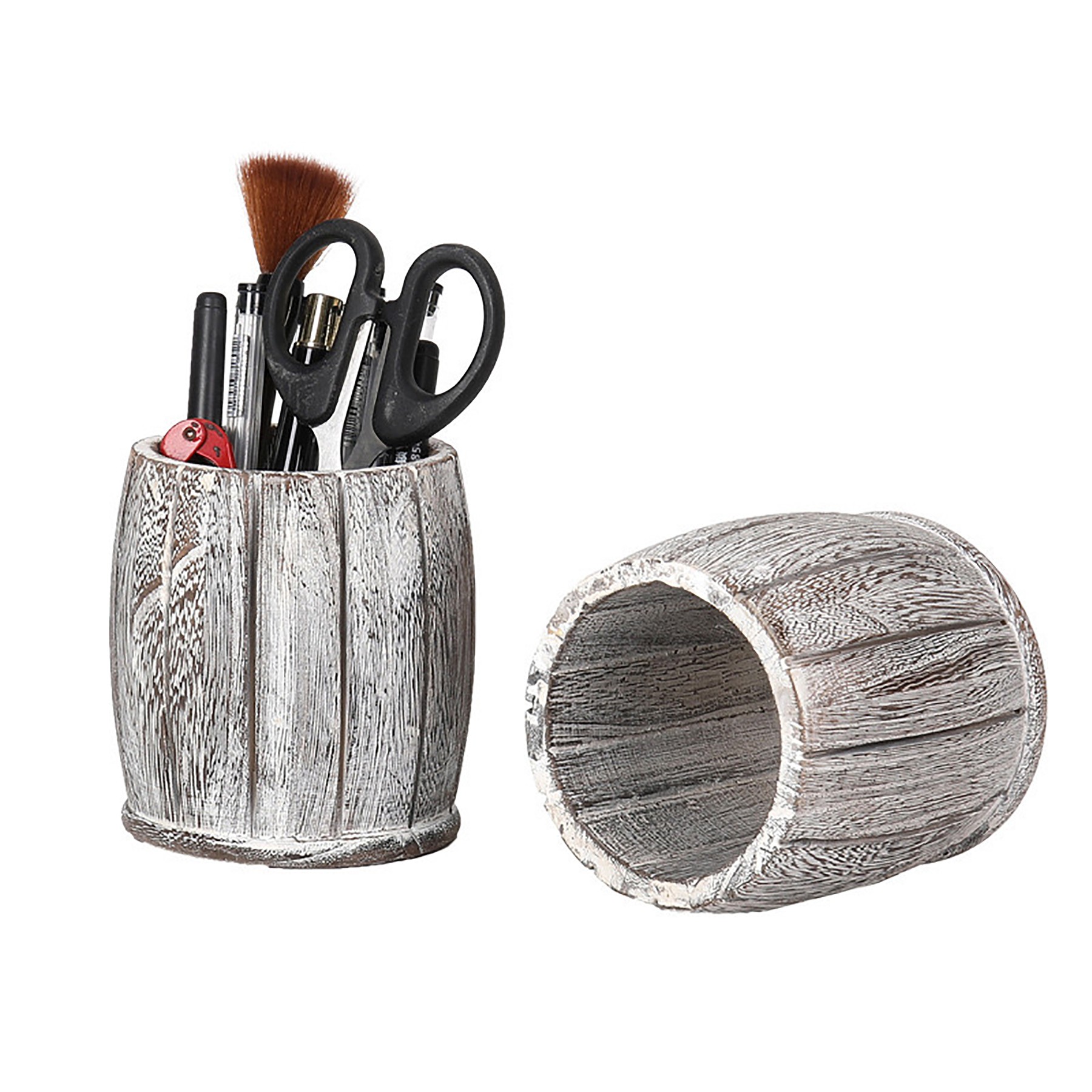 Desktop Natural Wooden Pen Hold Container 3