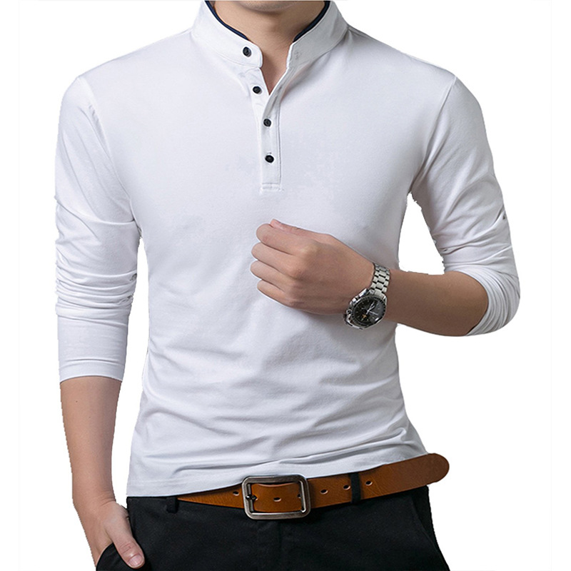 Men's Long-sleeved Golf Paul Lapel T-shirt 4