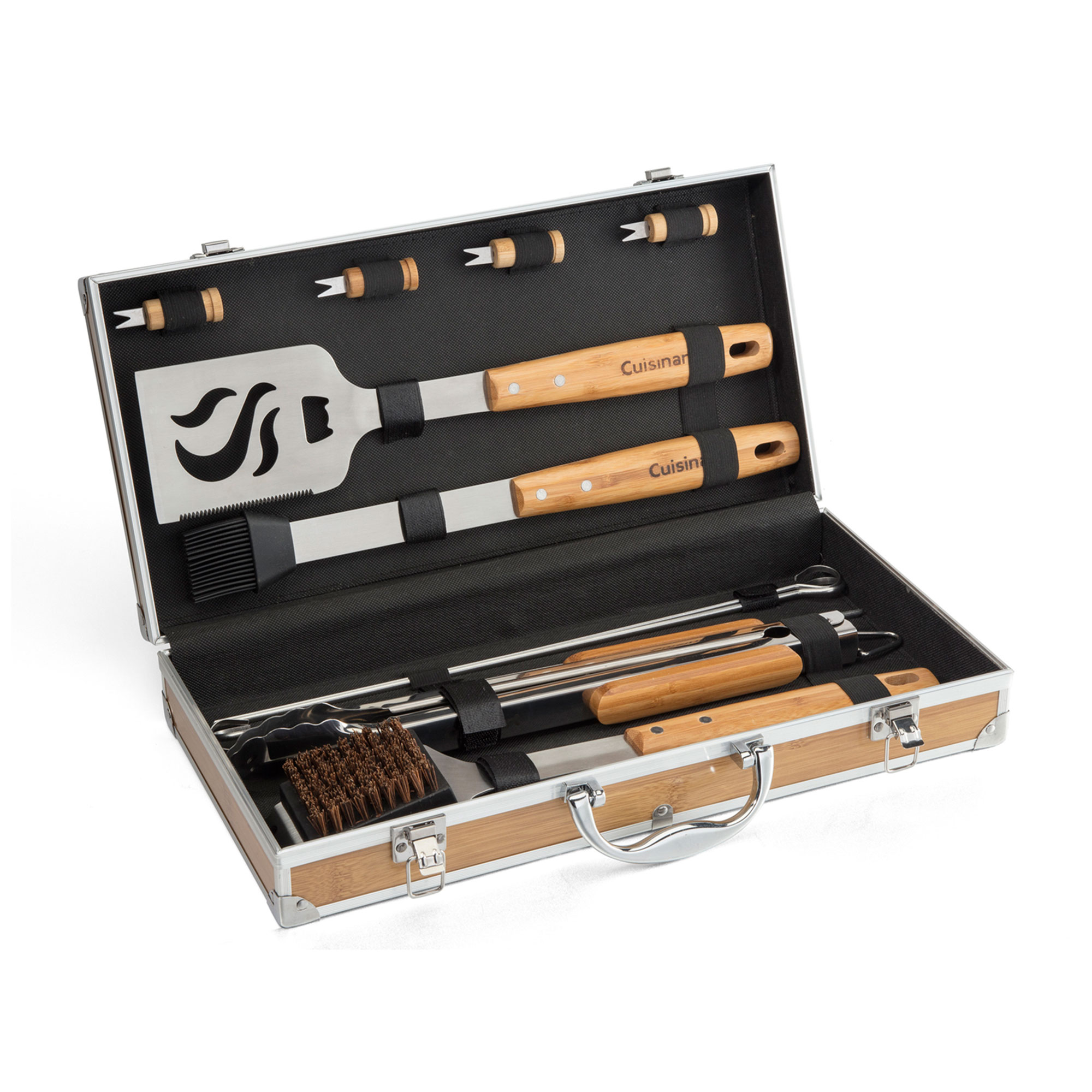 Cuisinart Outdoors® Bamboo 13 PC Grill Tool Set 14