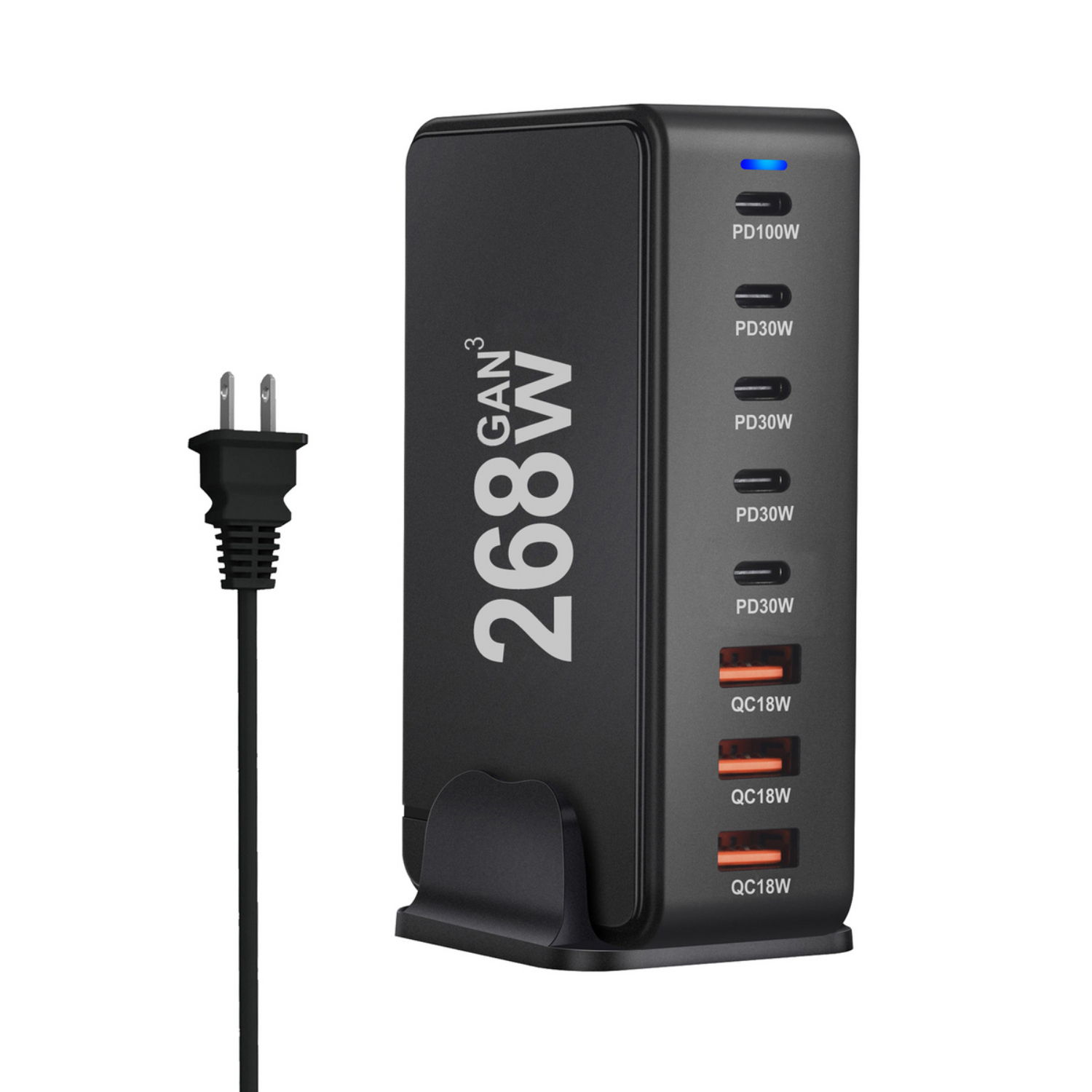 8-Port USB Speed Charge Station - 268 W 7