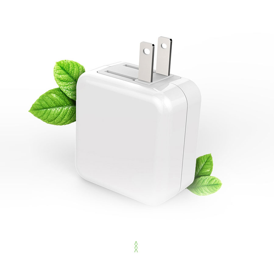 Dual USB Foldable AC Adapter for Travel 7