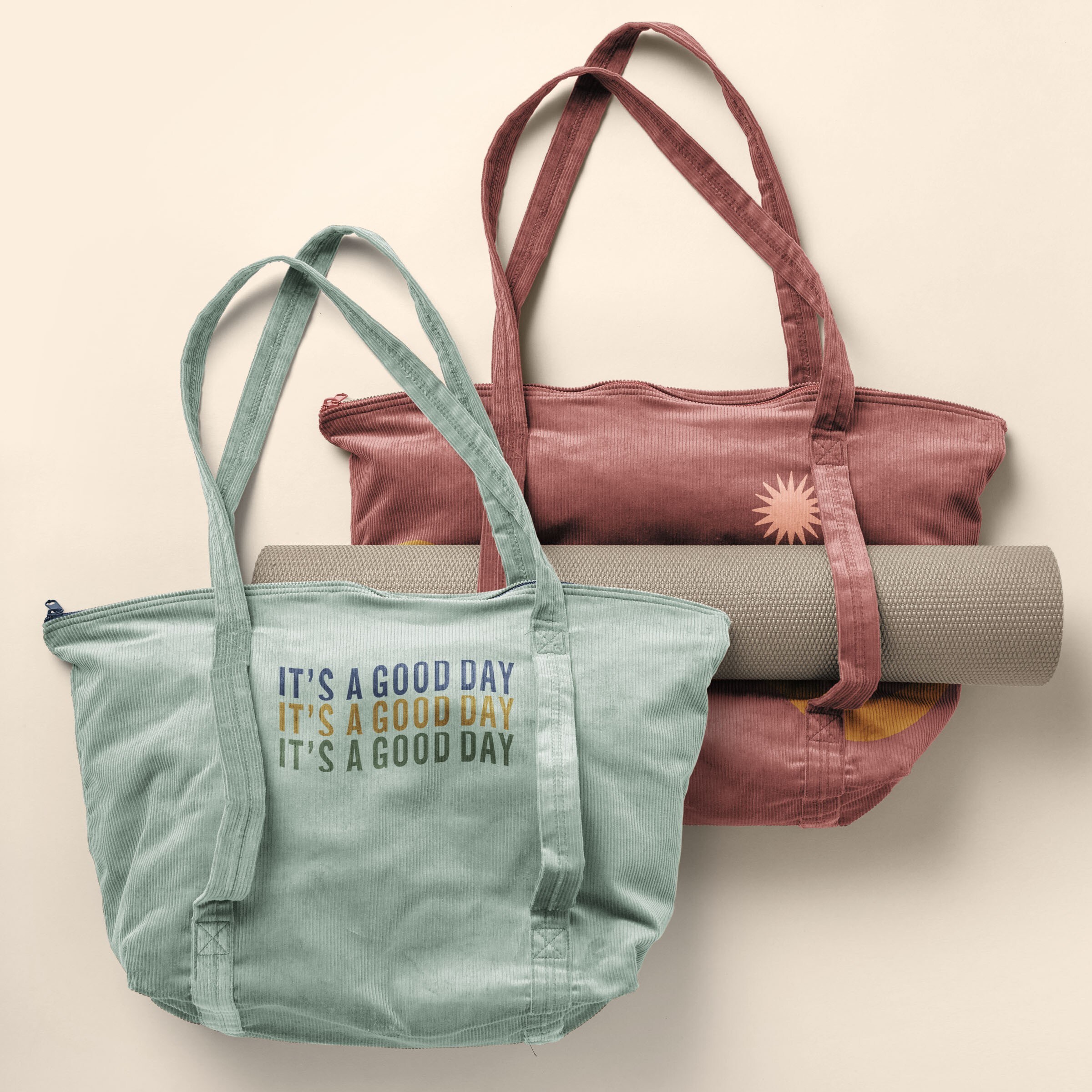WEEKENDER YOGA TOTE - CORDUROY