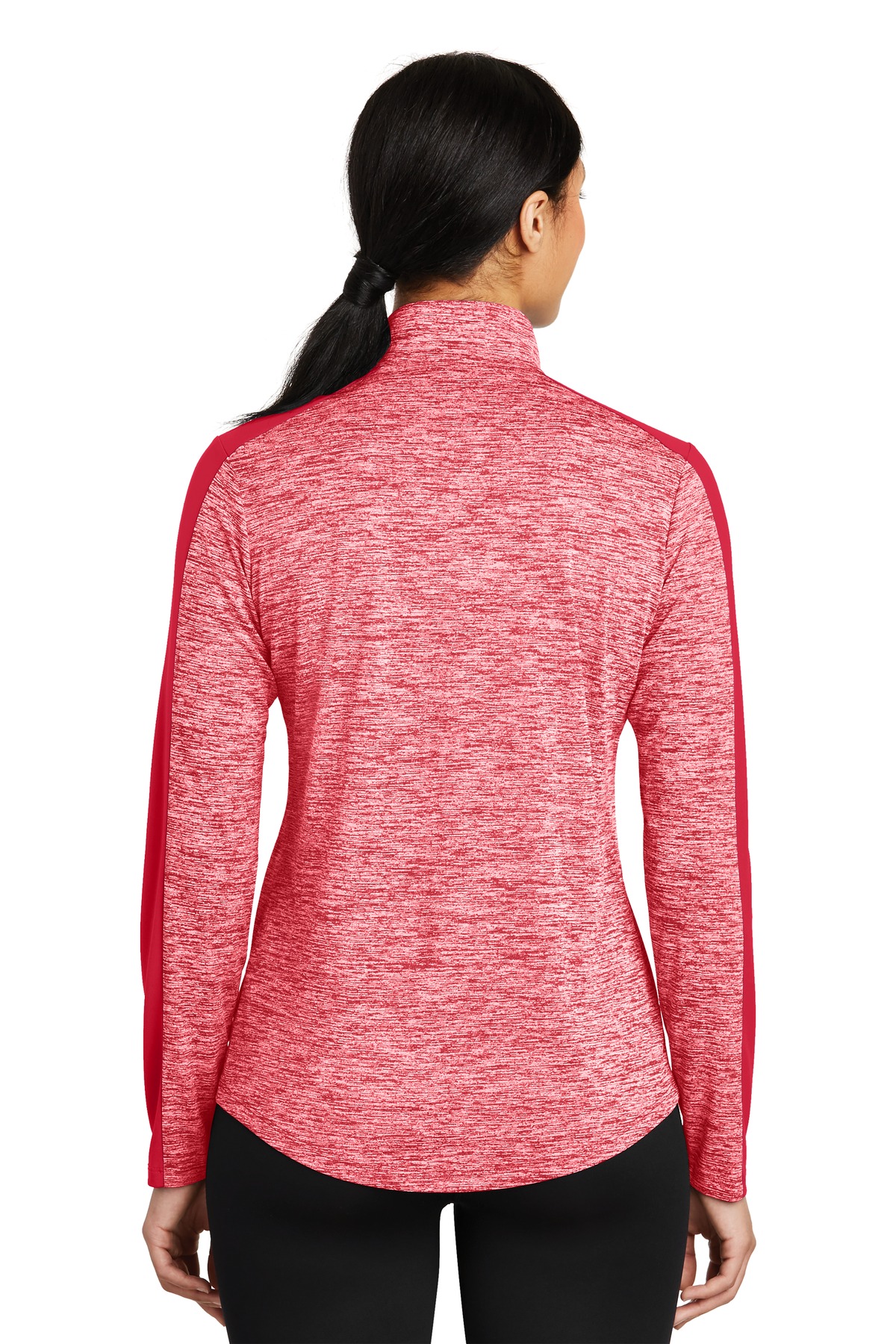 Sport-Tek Women's PosiCharge Electric Heather Colorblock 1/4-Zip Pullover. LST397 22