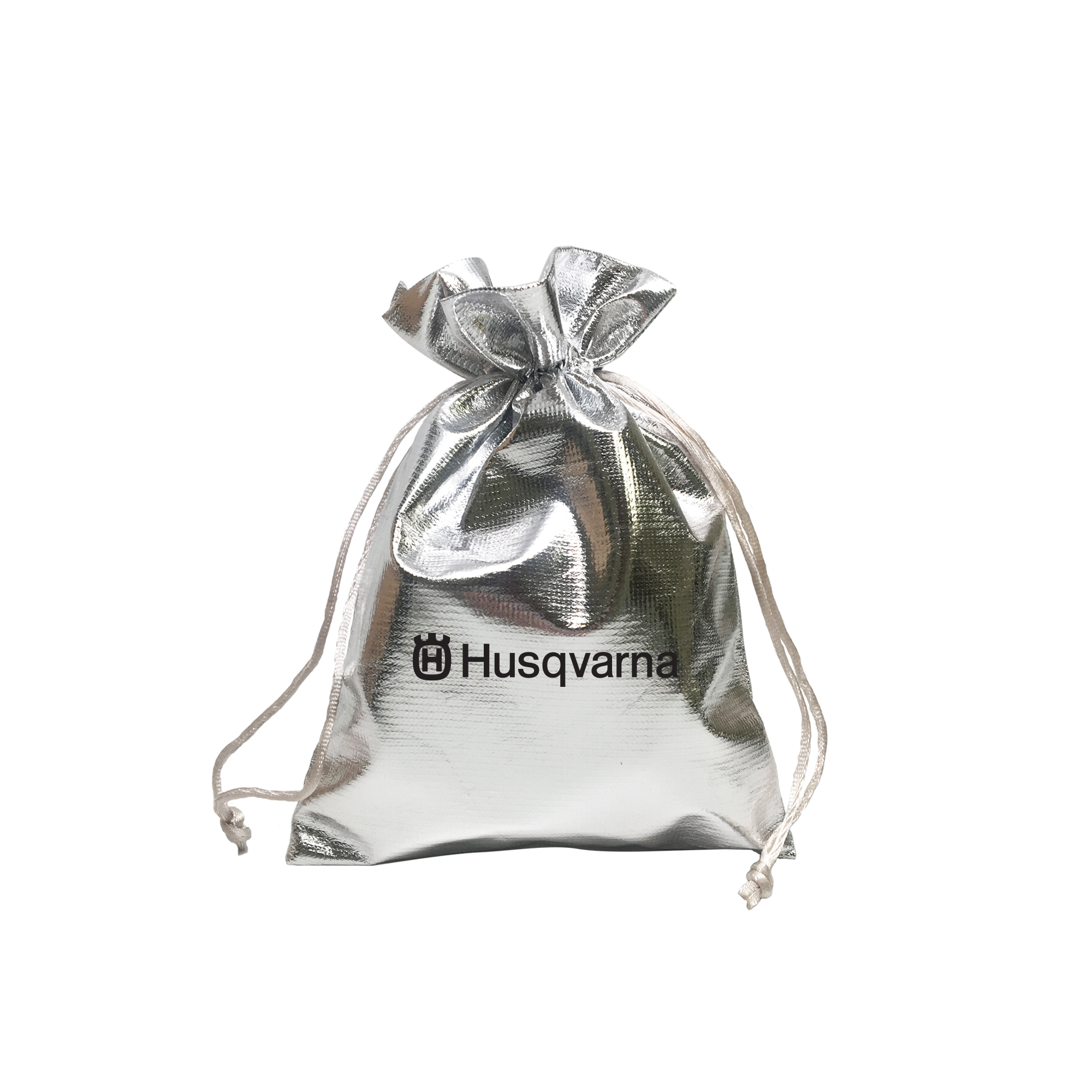 Medium Metallic Lamé Drawstring Pouch 1