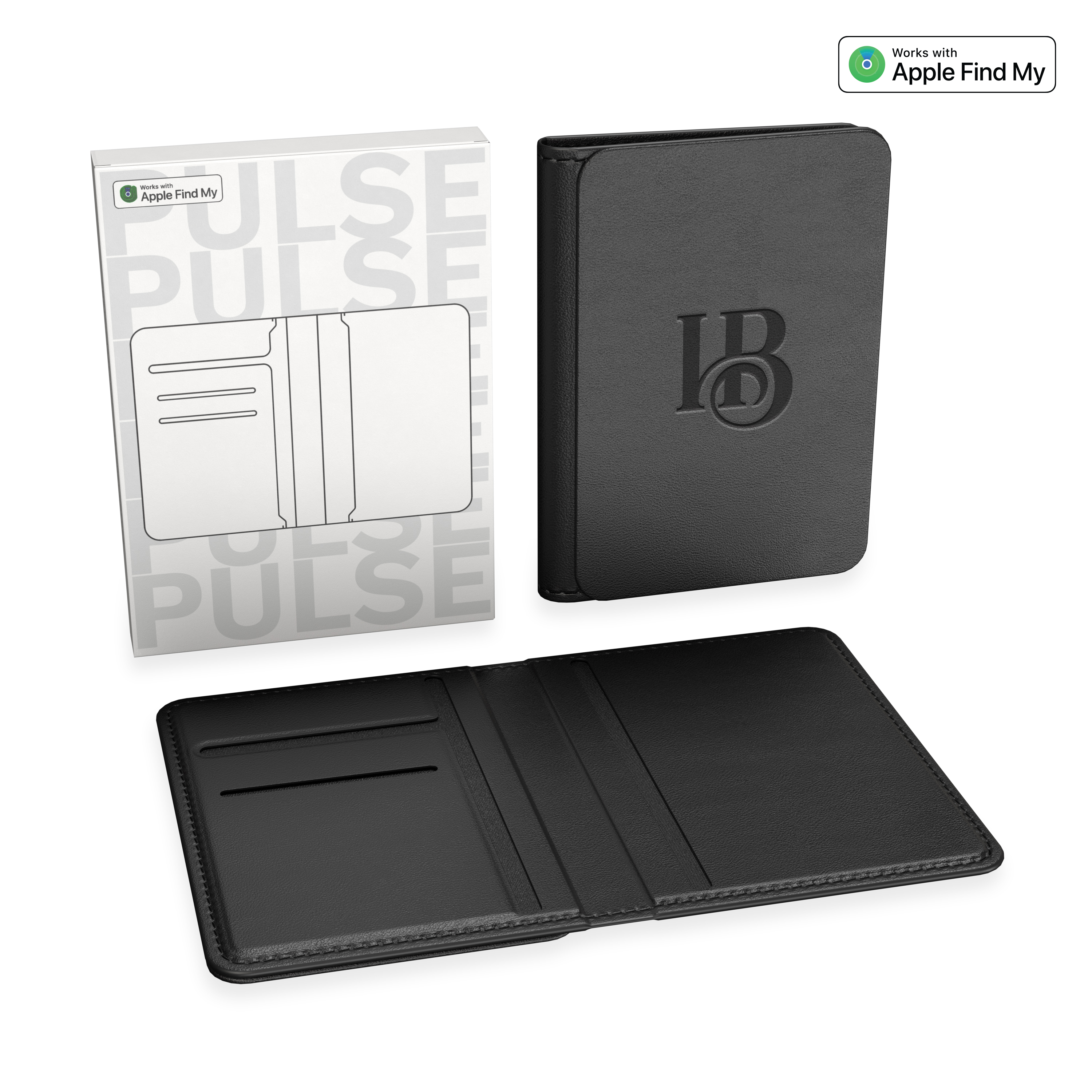 Pulse passport holder with apple find my 2