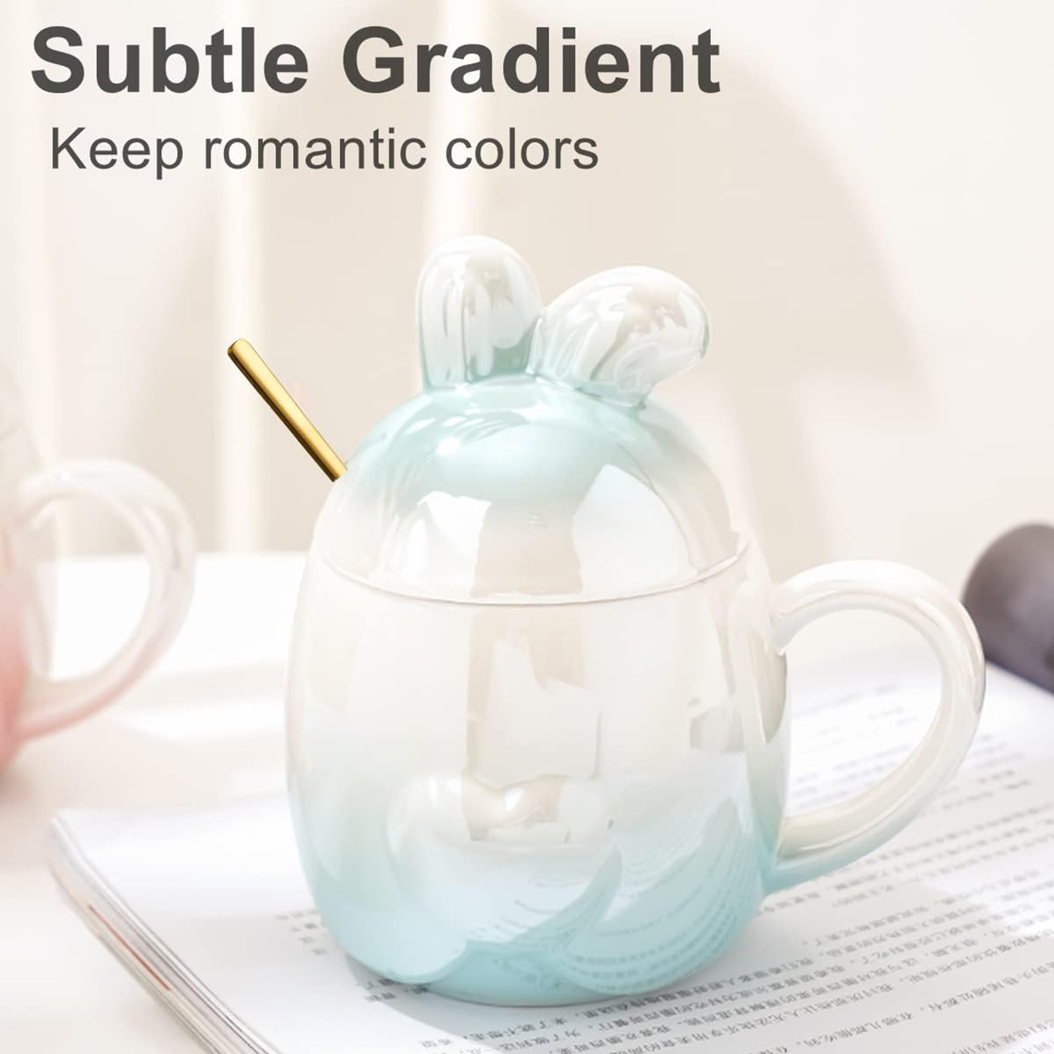 10.1Oz Bunny Rabbit-Shaped Ceramic Coffee Mug 3