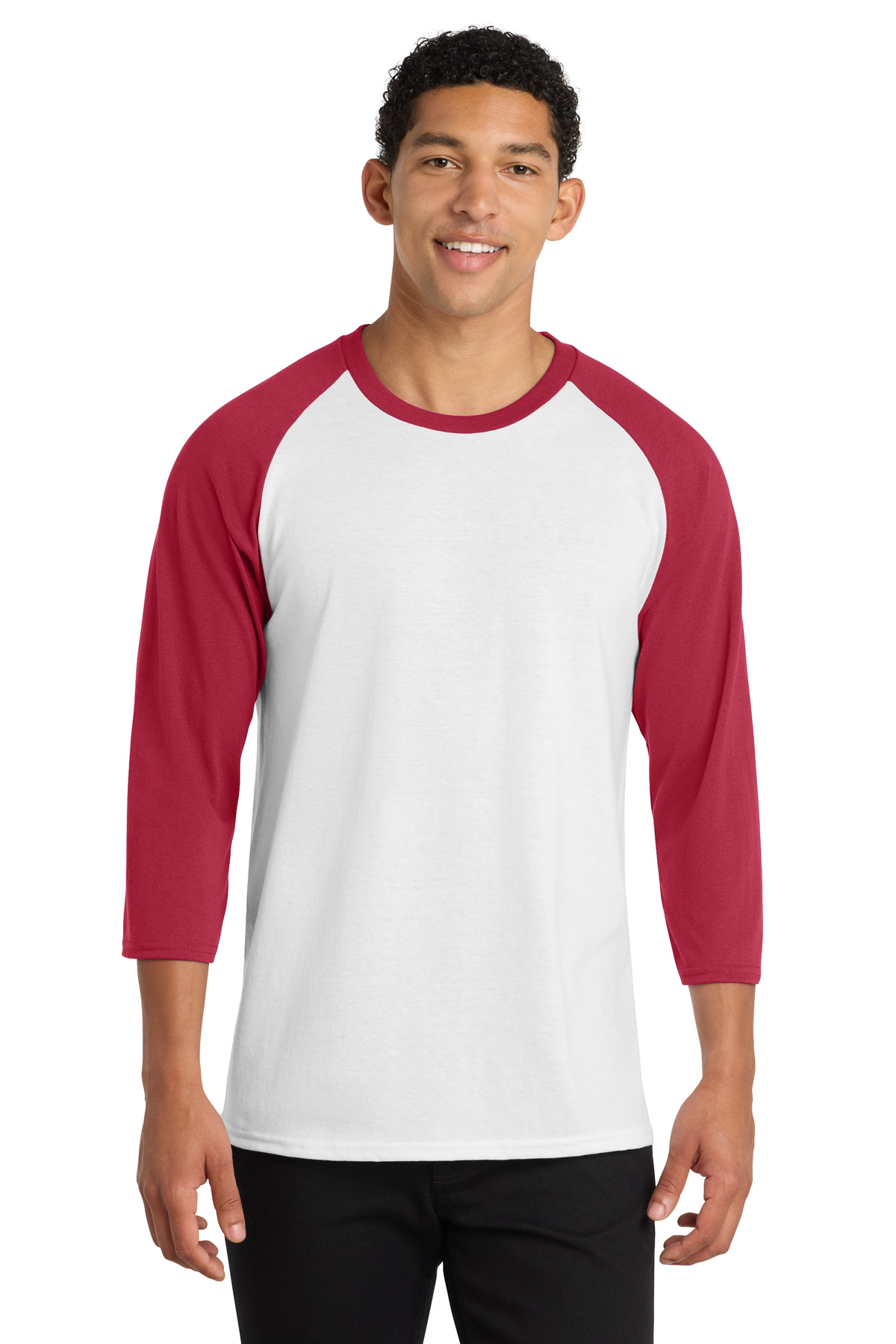 Port & Co Core Blend 3/4-Sleeve Raglan Tee. PC55RS 39