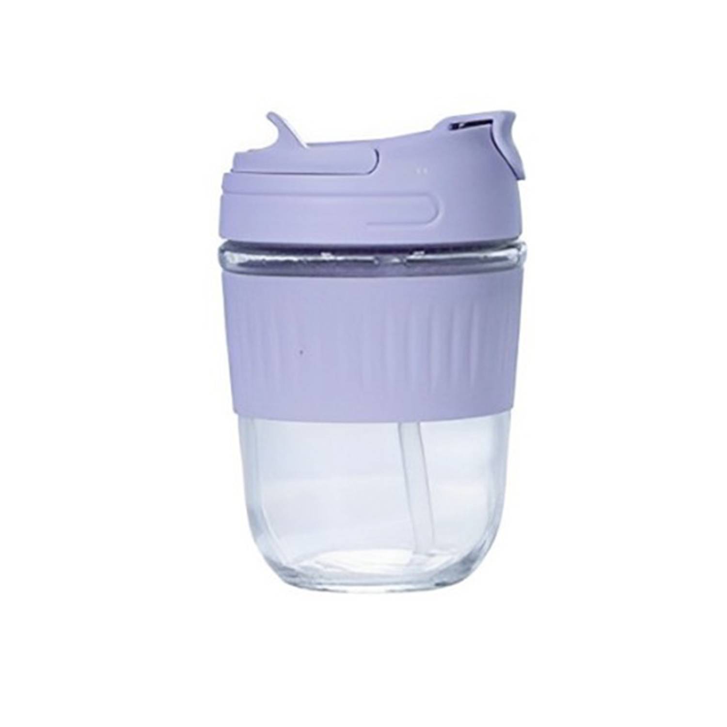 12 Oz Large Capacity Glass Water Bottle With Straw 7