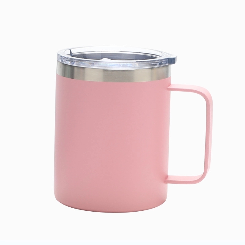 12Oz Stainless Steel Coffee Cup Mug With Lid And Handle 4