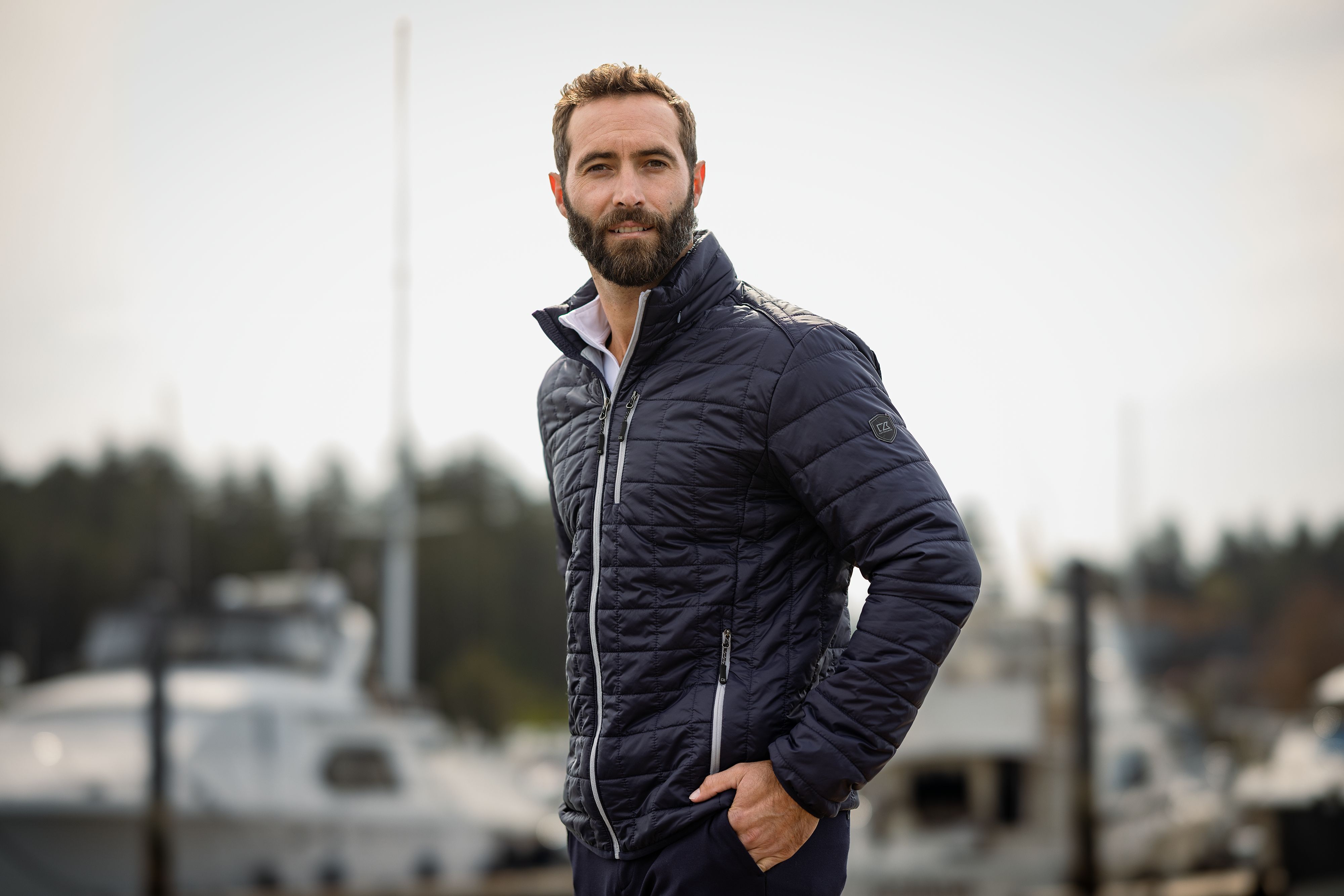 Cutter & Buck Rainier Recycled Insulated Puffer Mens Full Zip Jacket 47