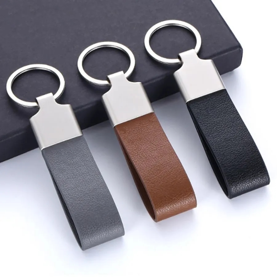 Elegant Loop Leather Keychain 2