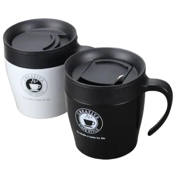 12 oz Insulated Coffee Mug with Handle and Lid Included 5