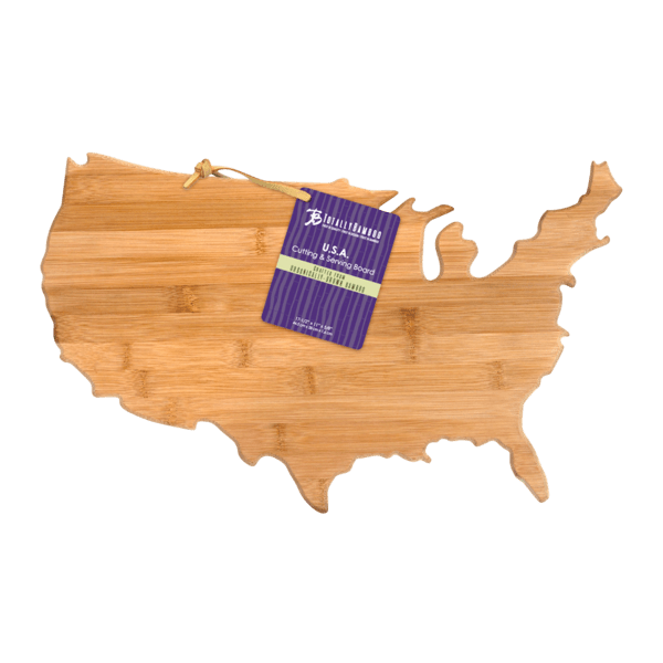U.S. State Shaped Bamboo Cutting and Serving Boards 372