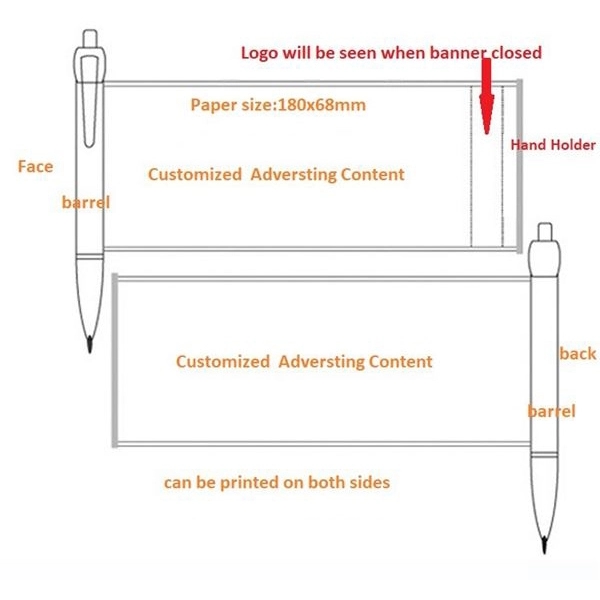 Retractable Plastic Banner Ballpoint Pen 6