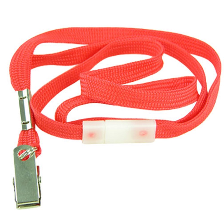 3/8" x 36" Flat Nylon Breakaway Lanyard with Bulldog Clip 6