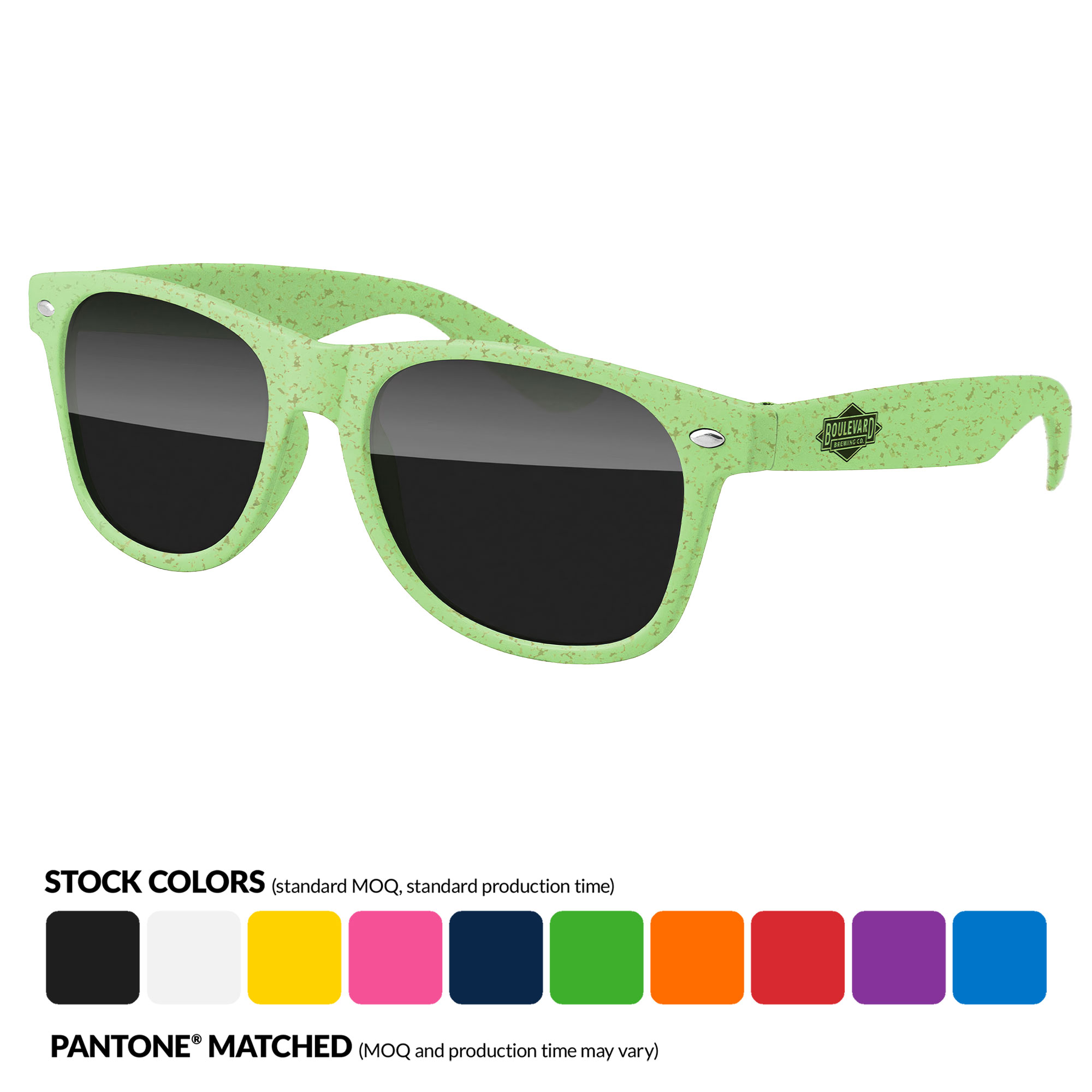 Wheat Retro Sunglasses w/ 1 Color Temple Imprint 26