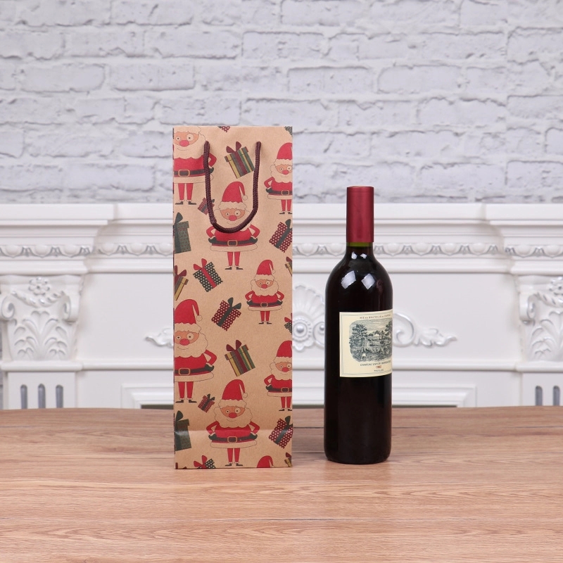 Christmas Kraft Paper Wine Gift Bag 6