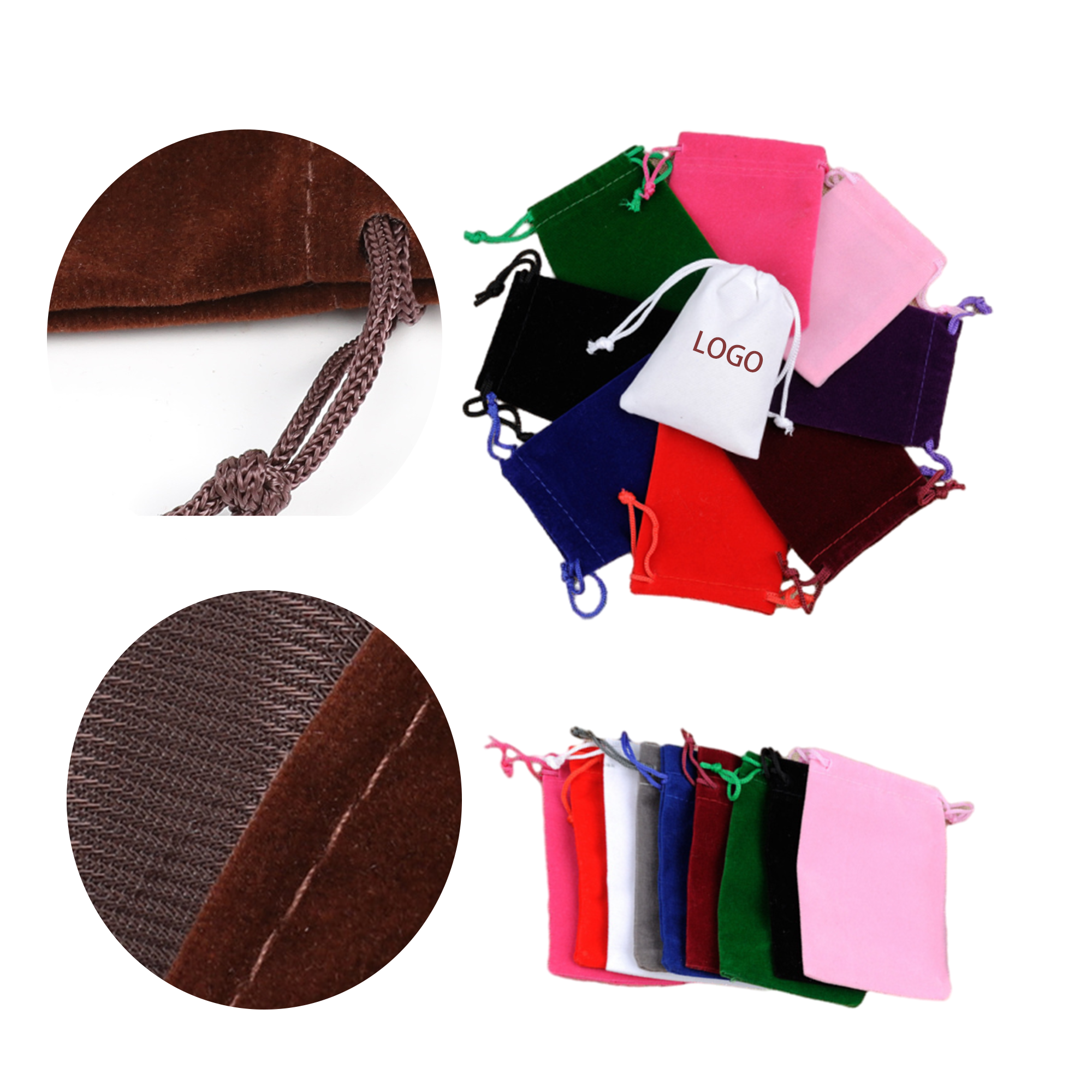 Portable Drawstring Velvet Bag 2