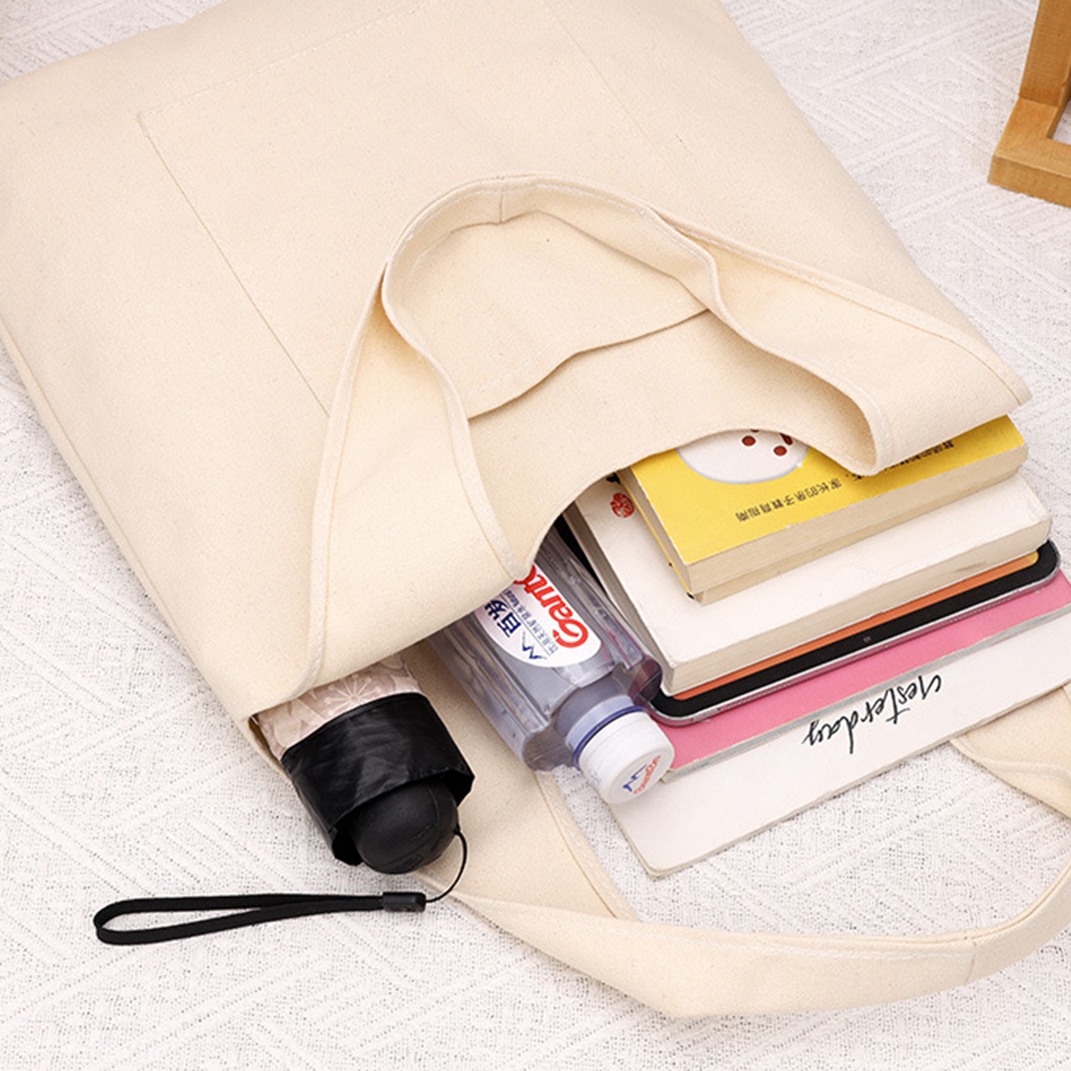 Natural Cotton Canvas Tote Bags, custom tote bag with logo imprint 3
