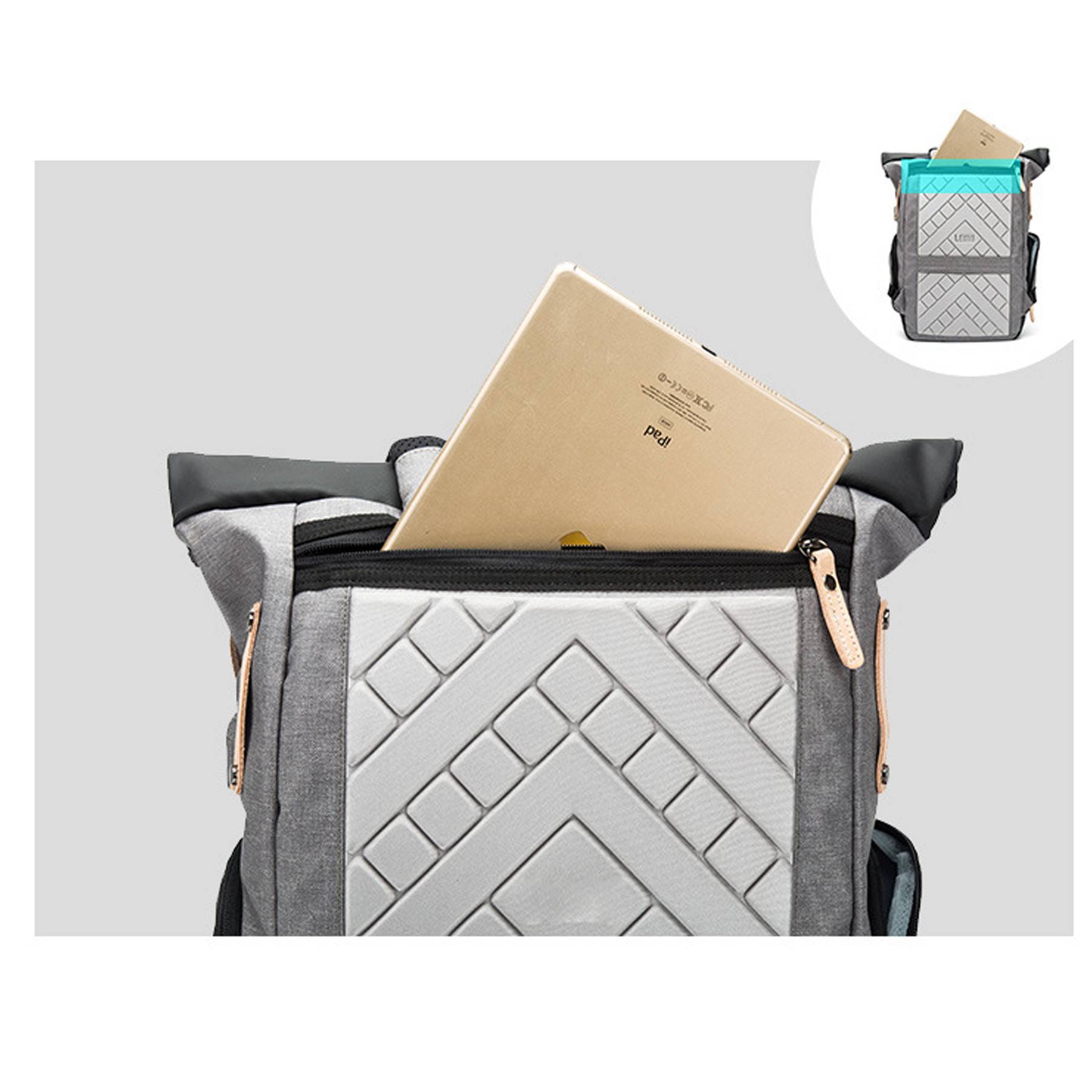 Men's waterproof outdoor travel backpack with charging port 5