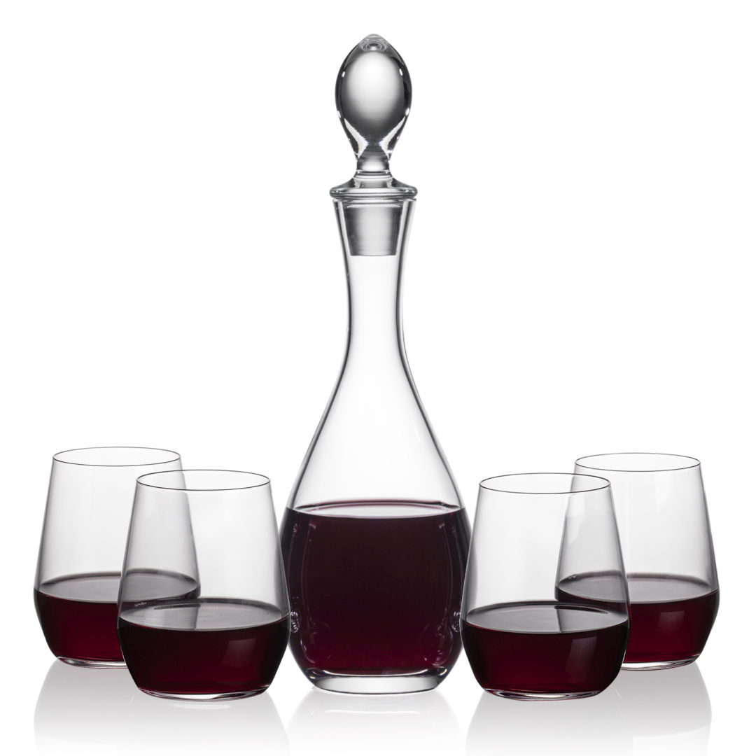Malvern Decanter & Germain Stemless Wine 4