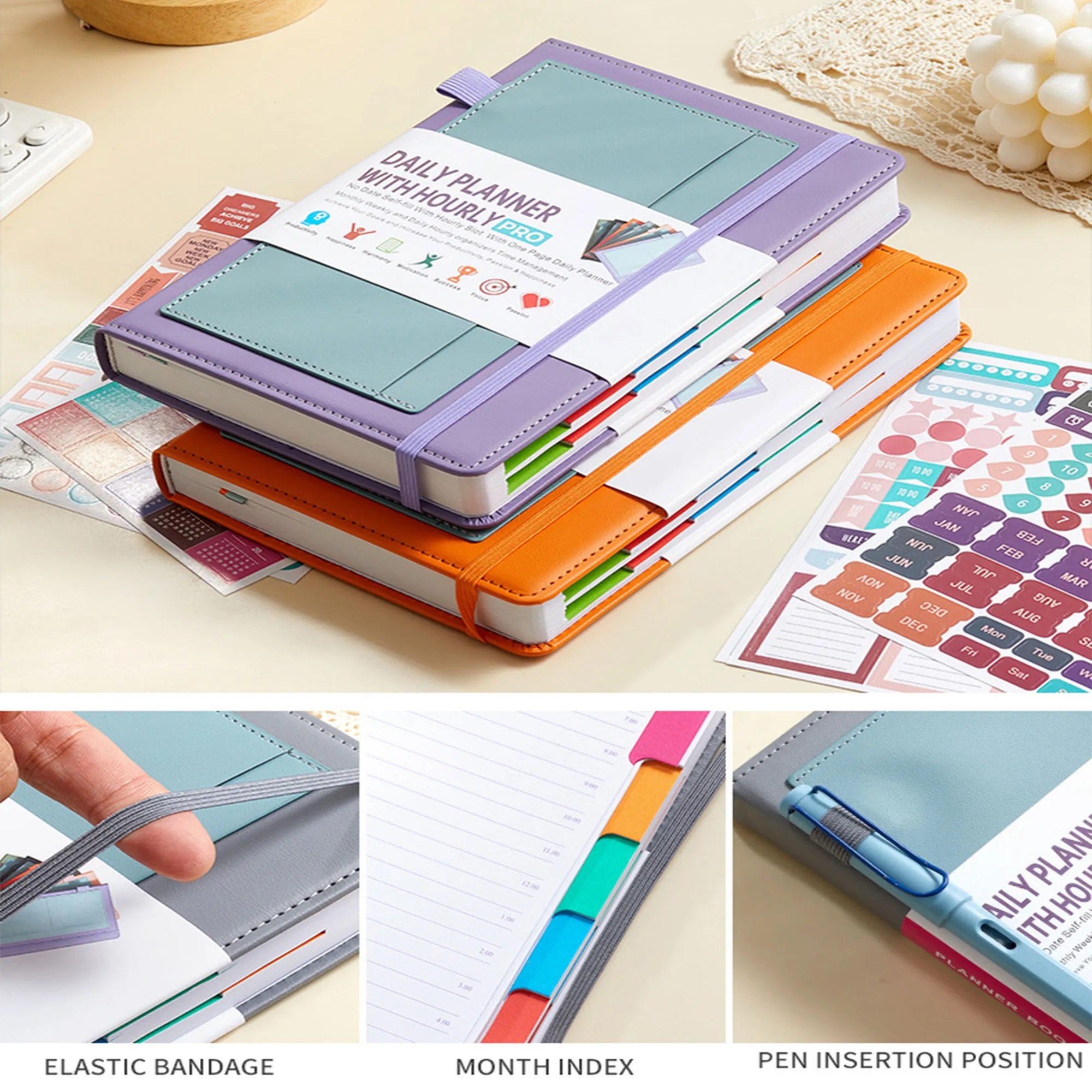 Premium Self Filling Daily Planner No Date A5 Notebook 5