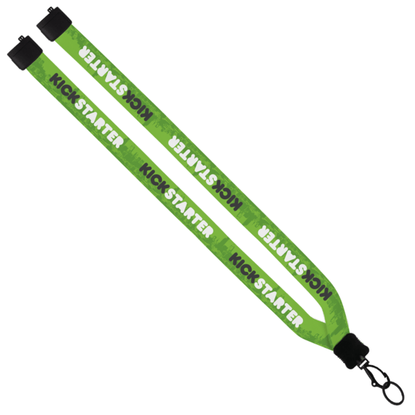 3/4" Dye-Sublimated Lanyard with Plastic Clamshell & Plastic O-Ring 1