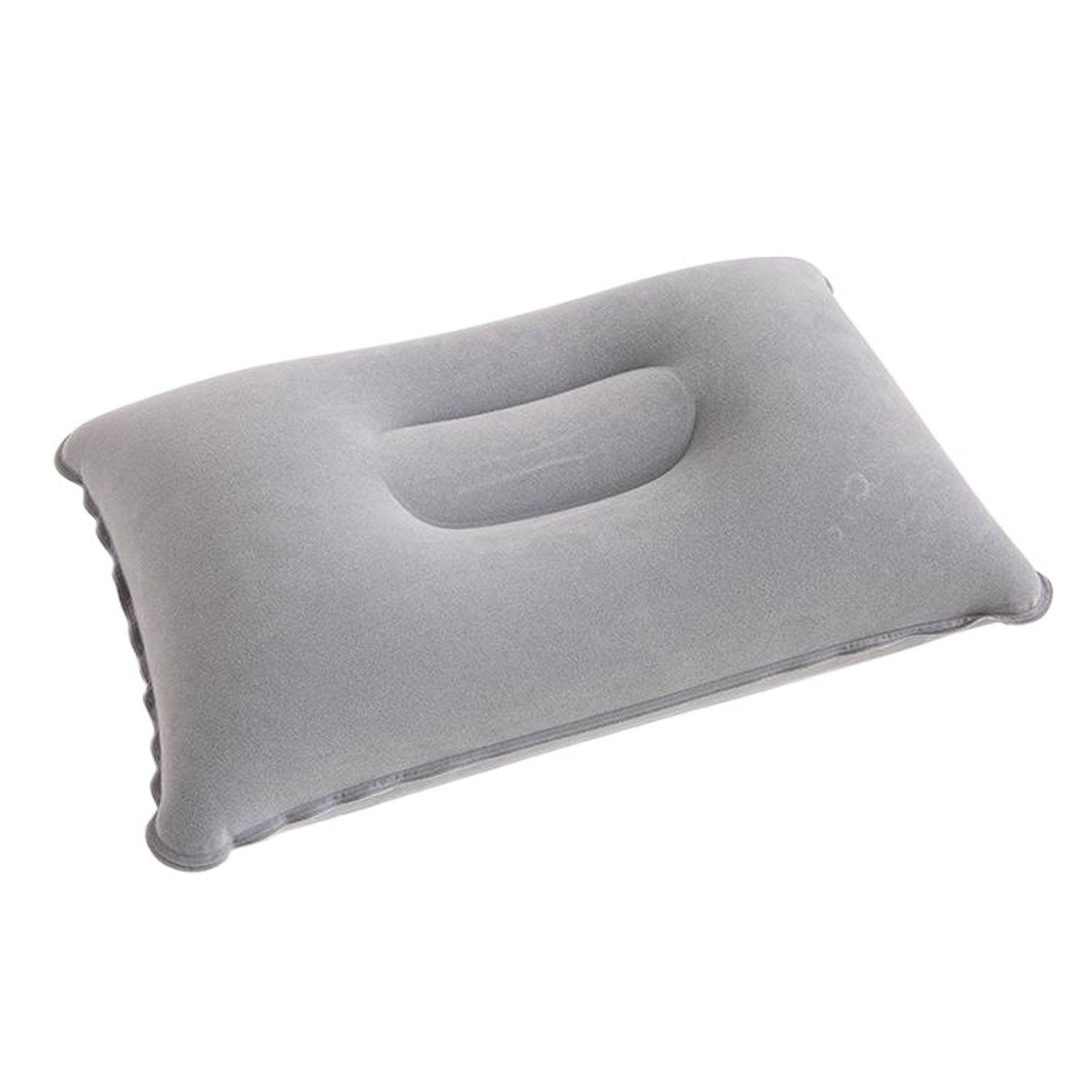 Ergonomic Flocked PVC Inflatable Travel Pillow 3