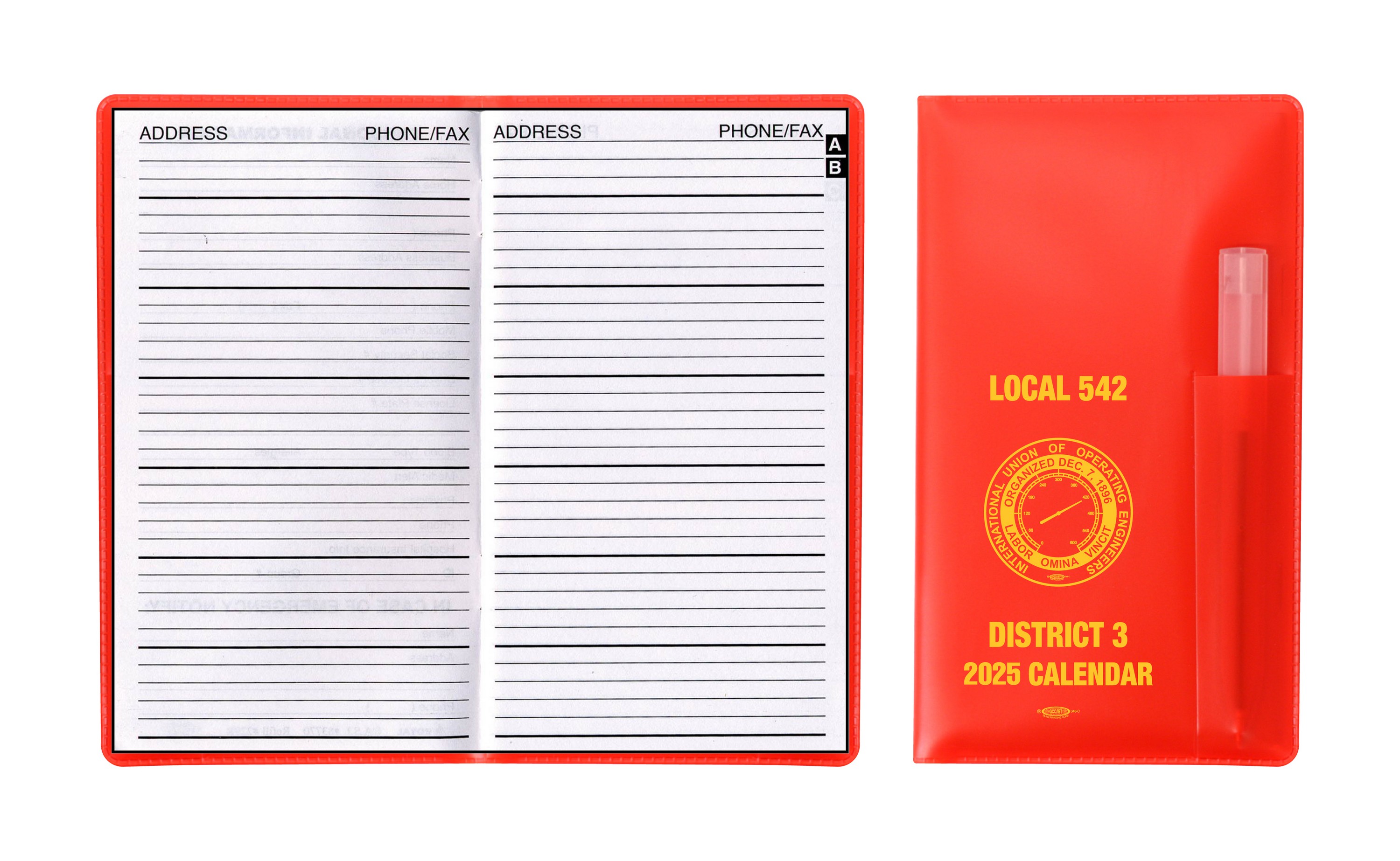 Translucent Vinyl Cover Address Book with Flat Pen 1