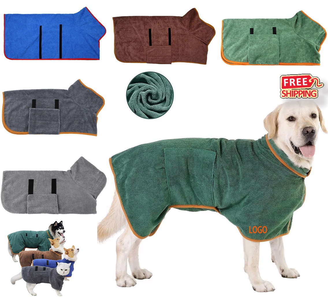 Quick Dry Dog Bathrobe Towel 9