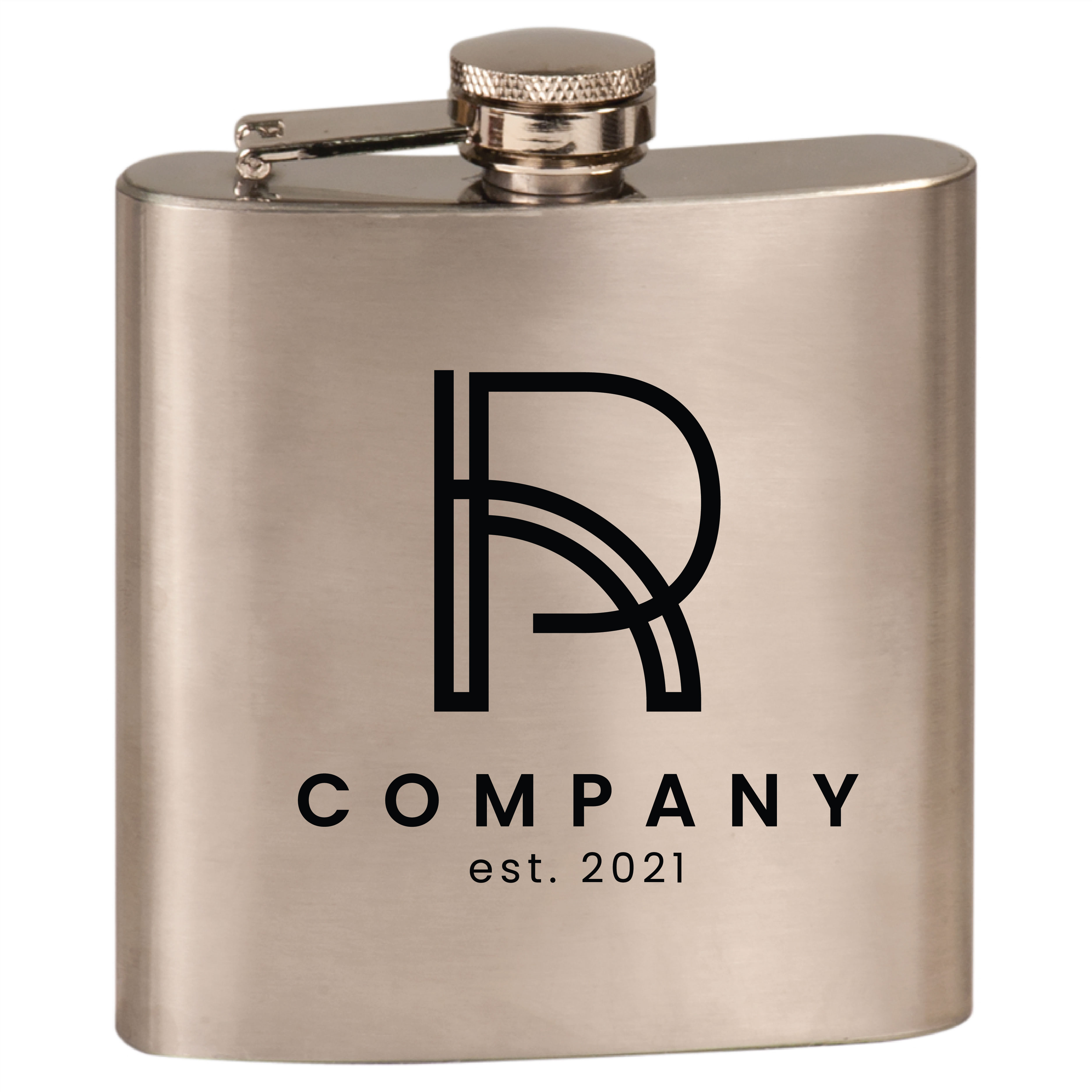 Laser Engraved Stainless Steel 6oz Flask