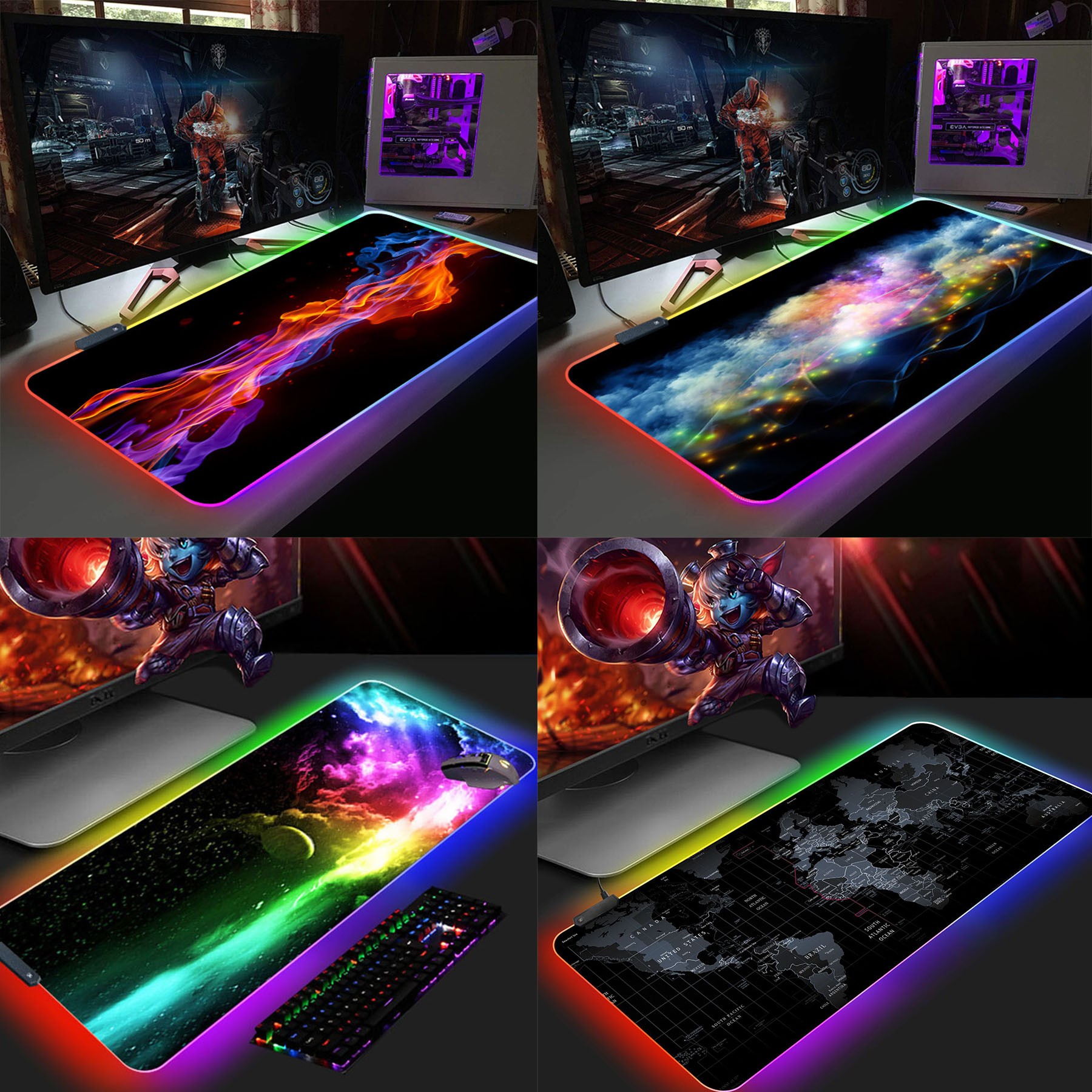 Customizable Large Size LED Multi-mode Luminous Mouse Pad 1