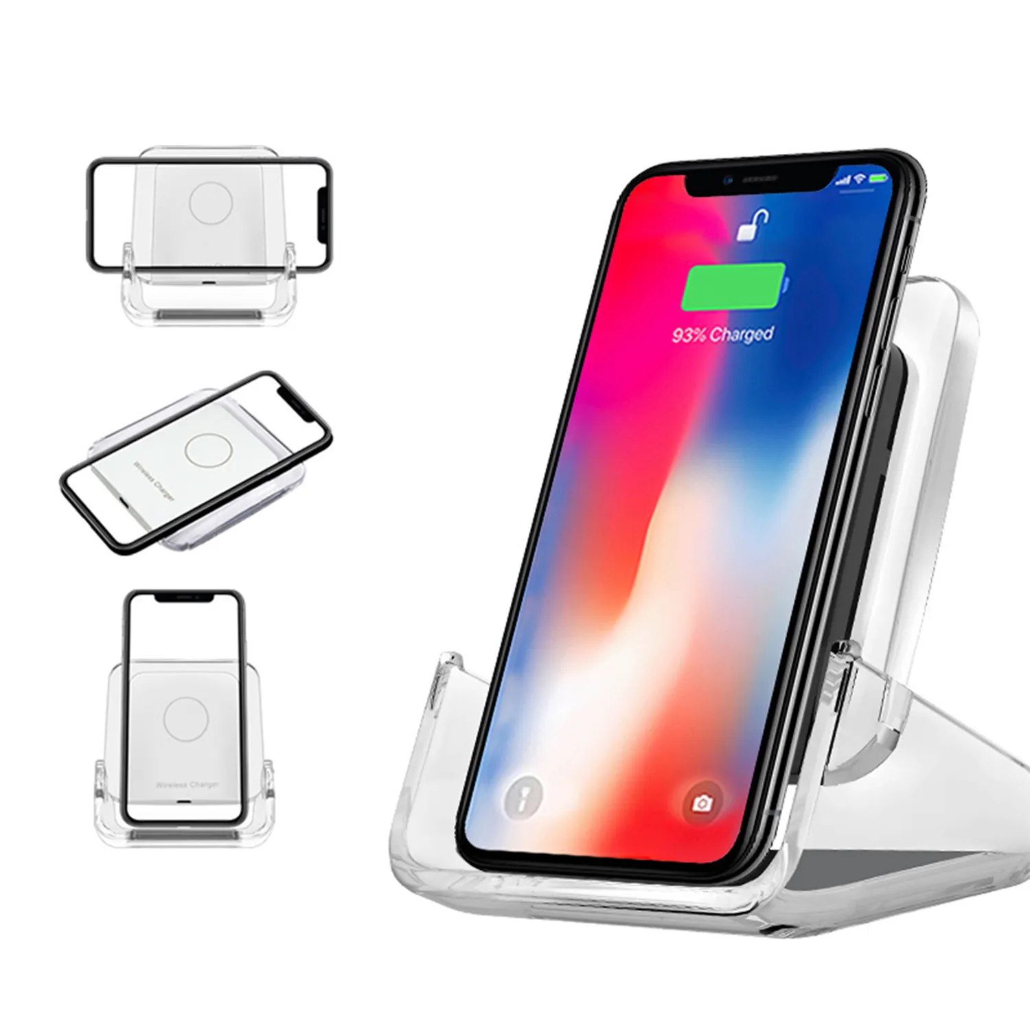 Crystal Phone Holder Three In One Wireless Fast Charging 4