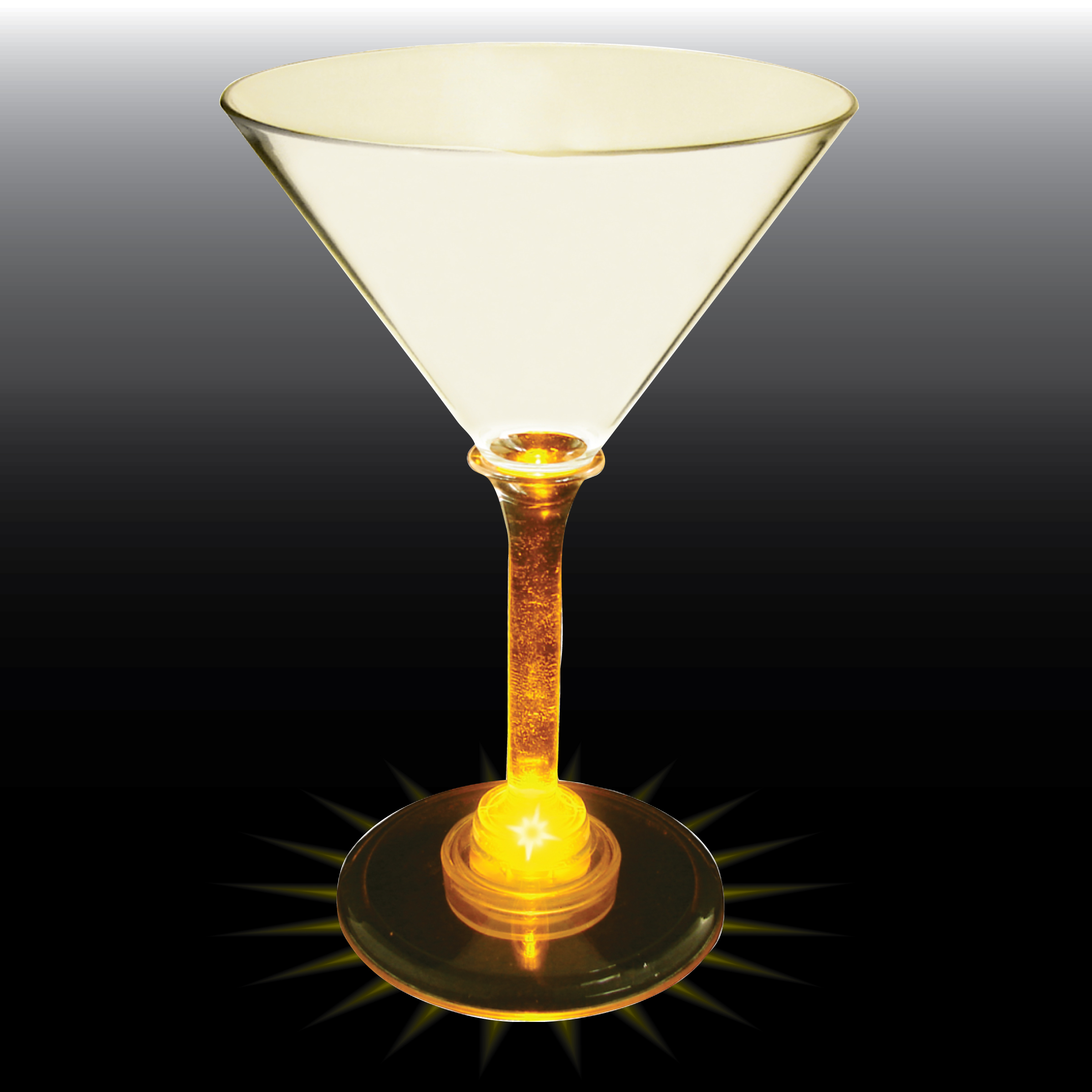 7oz Light Up Standard Stem Plastic Martini Glass 3