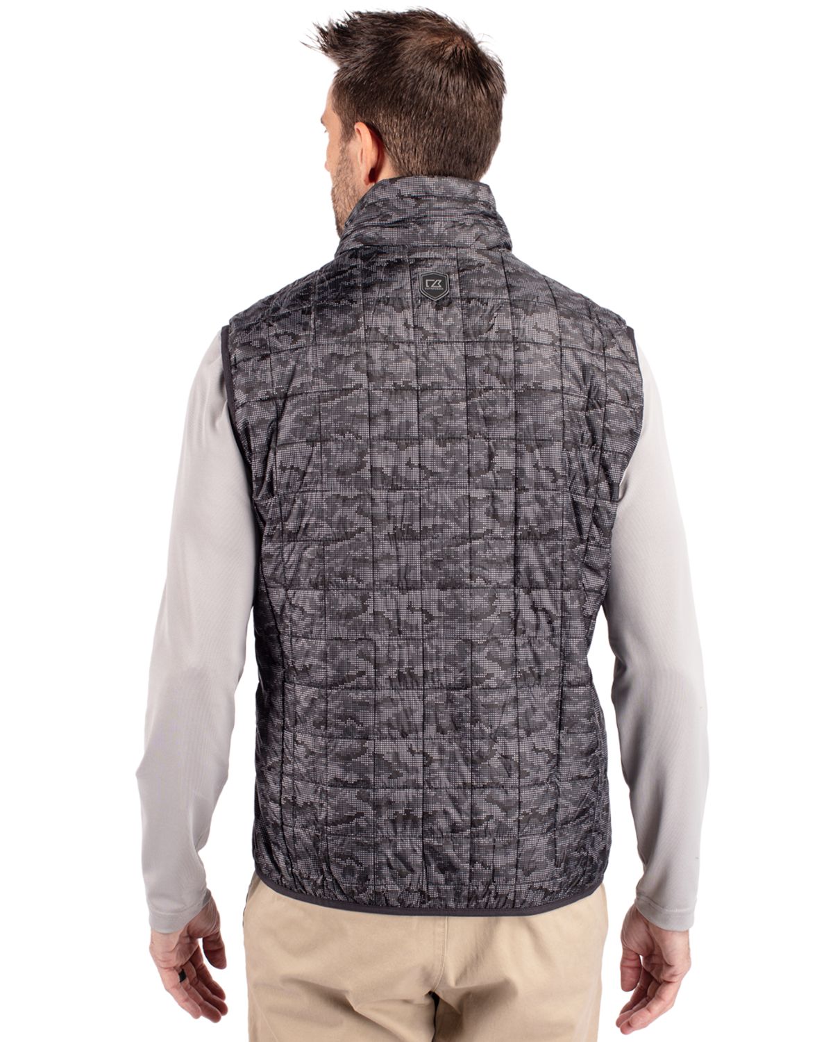 Rainier PrimaLoft Mens Eco Insulated Full Zip Printed Puffer Vest