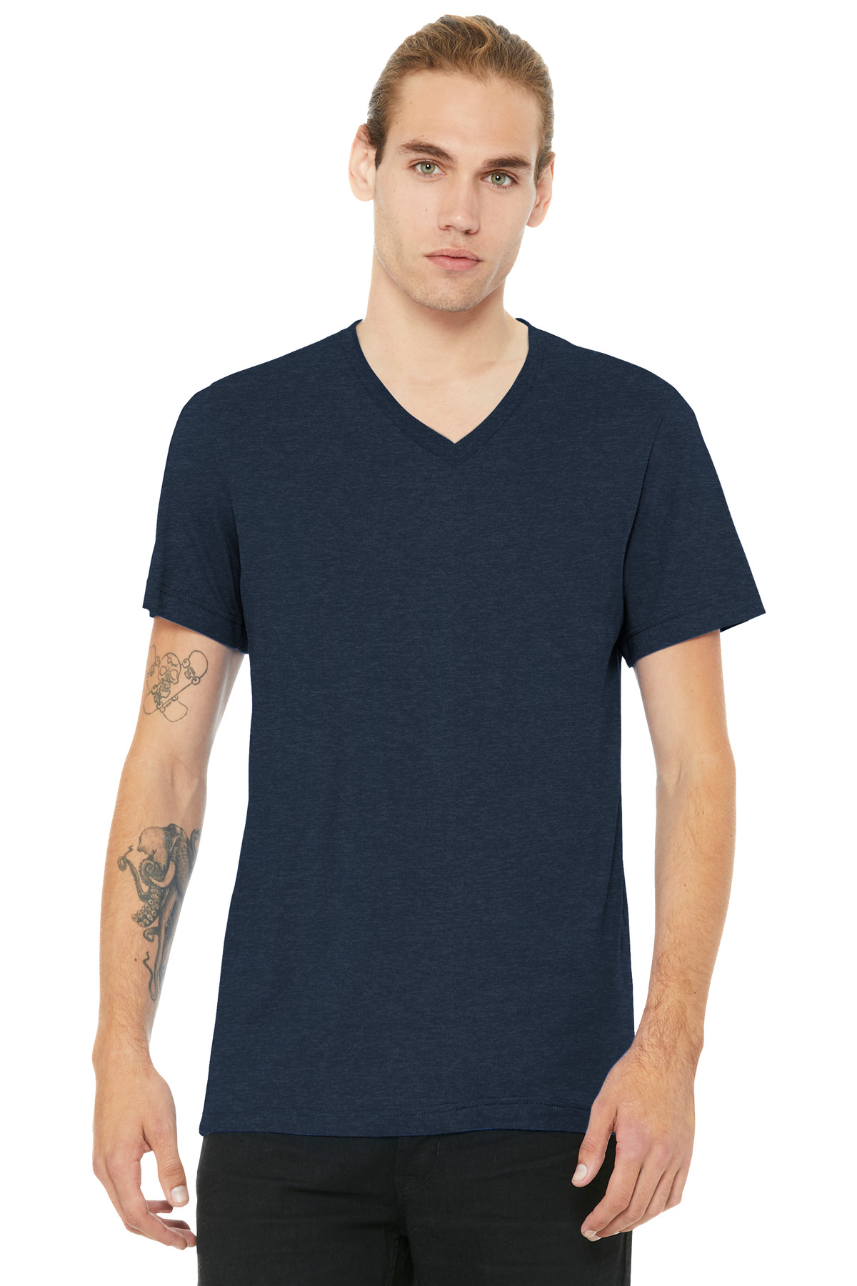 BELLA+CANVAS Unisex Heather CVC V-Neck Tee BC3005CVC 28